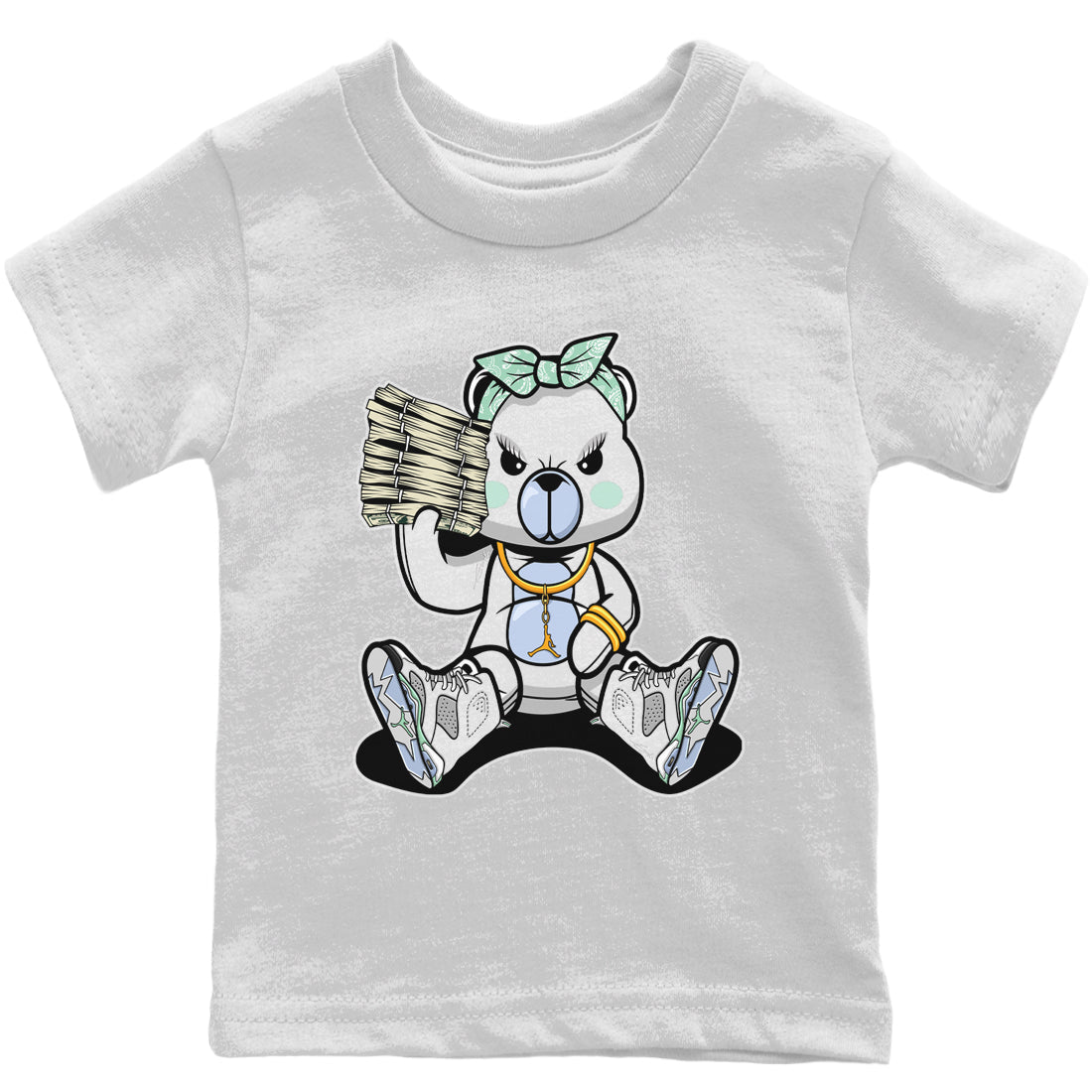 Bad Baby Bear Kids Tops - Air Jordan 6 Mint Foam