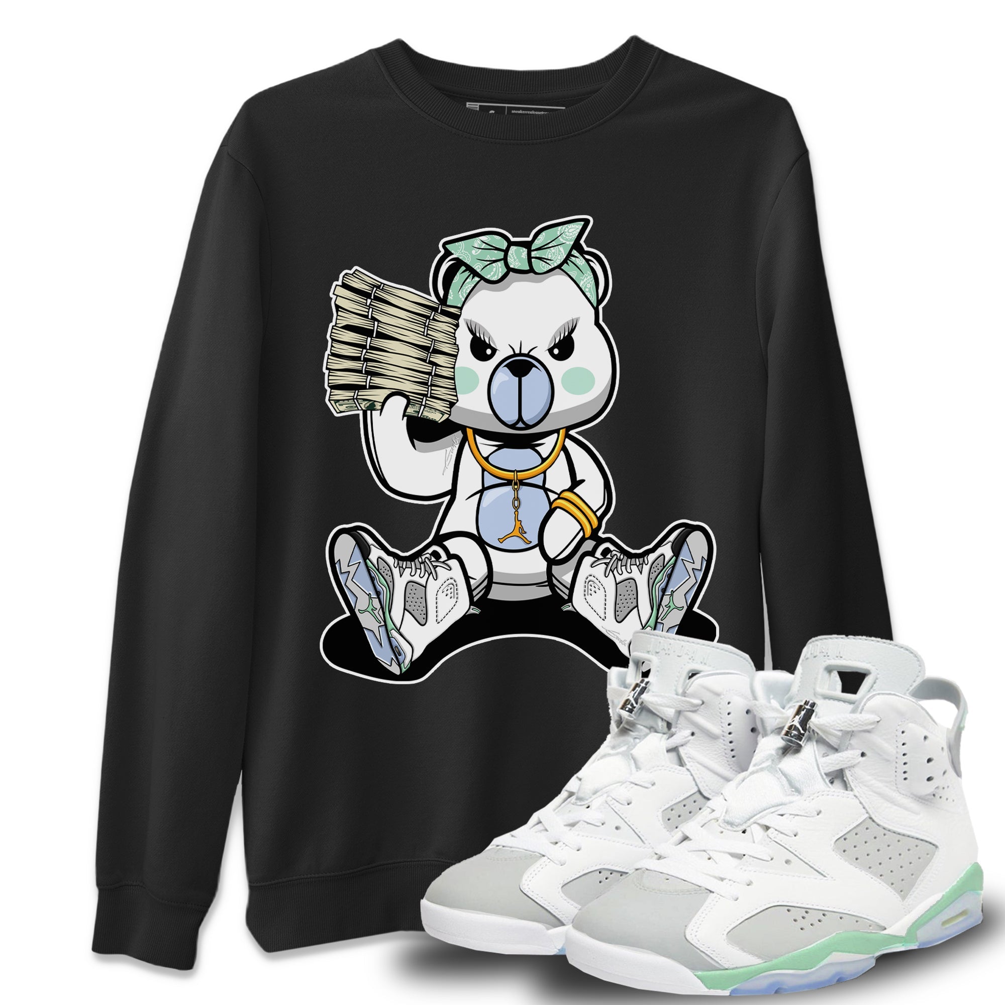 Bad Baby Bear Unisex Tops - Air Jordan 6 Mint Foam