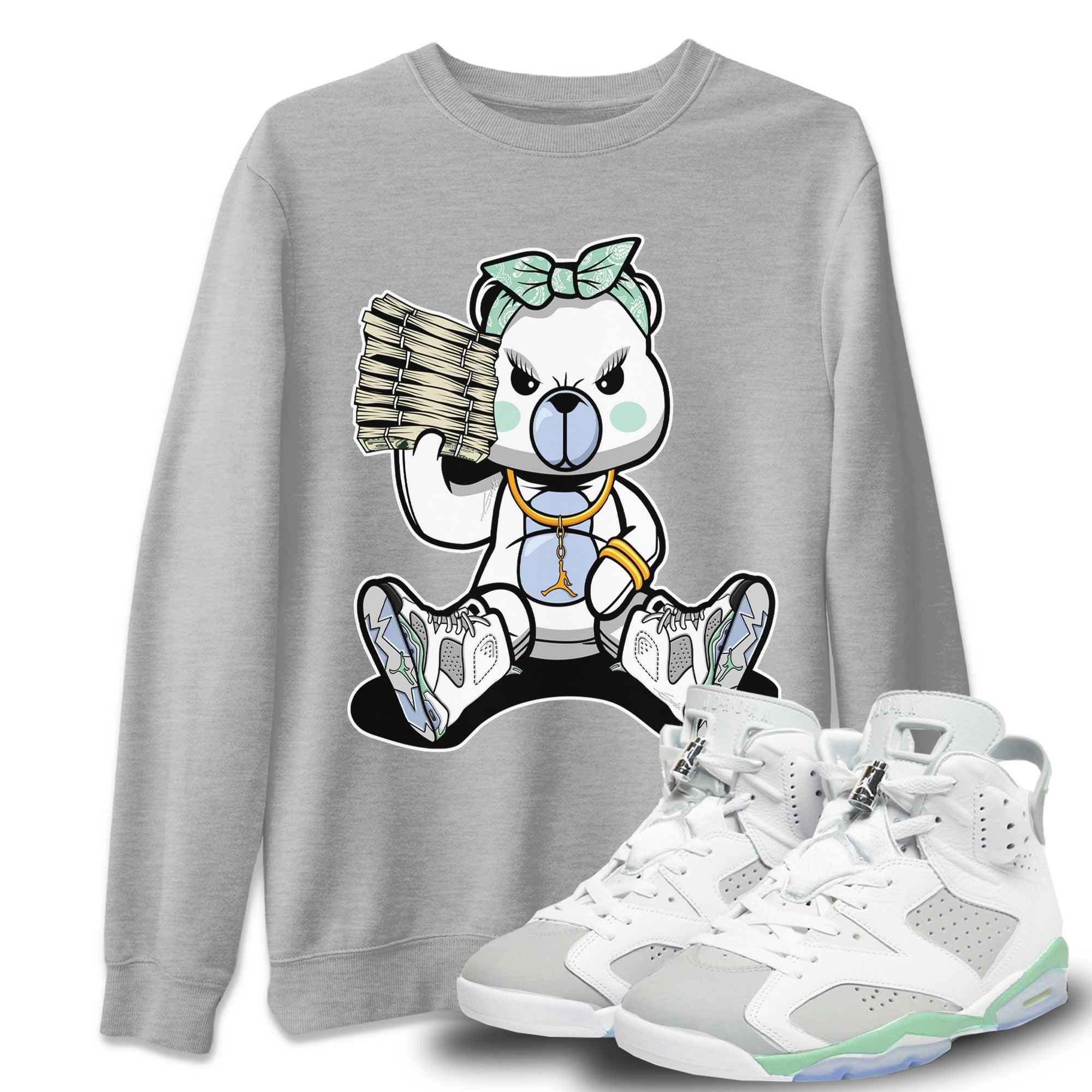 Bad Baby Bear Unisex Tops - Air Jordan 6 Mint Foam