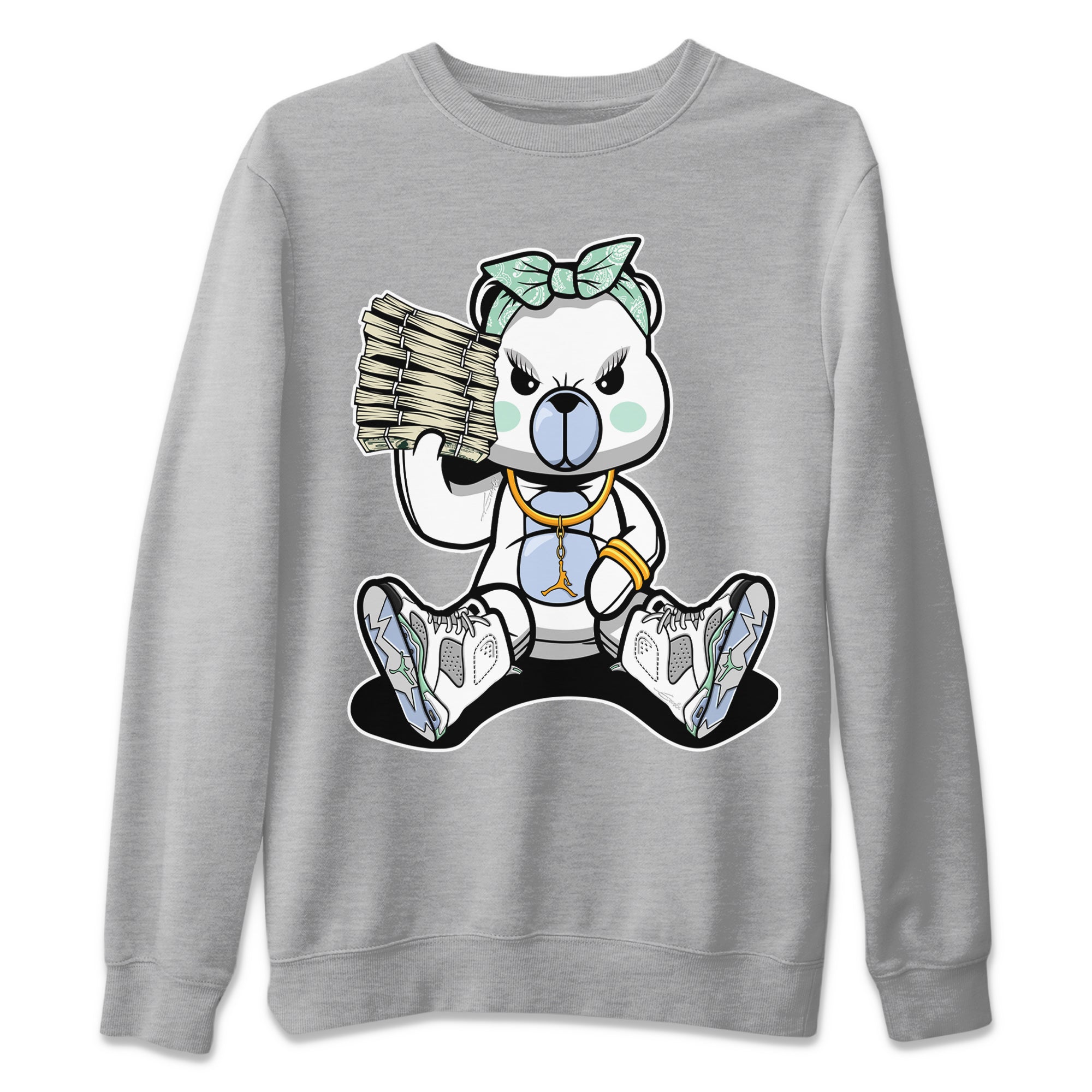 Bad Baby Bear Unisex Tops - Air Jordan 6 Mint Foam