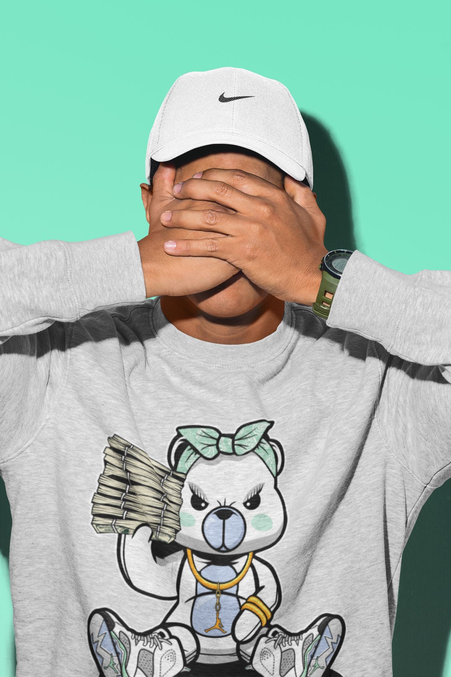 Bad Baby Bear Unisex Tops - Air Jordan 6 Mint Foam