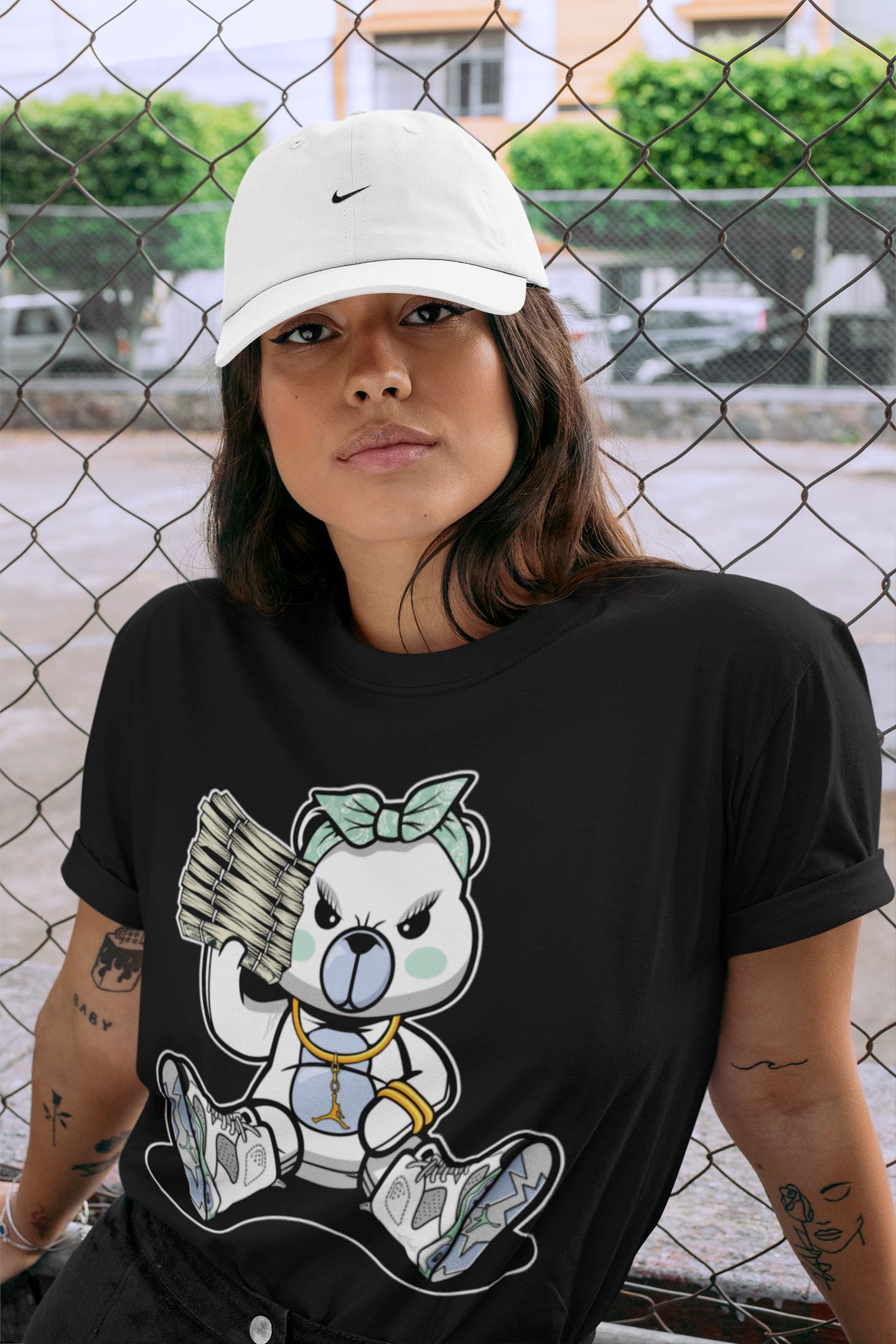 Bad Baby Bear Unisex Tops - Air Jordan 6 Mint Foam