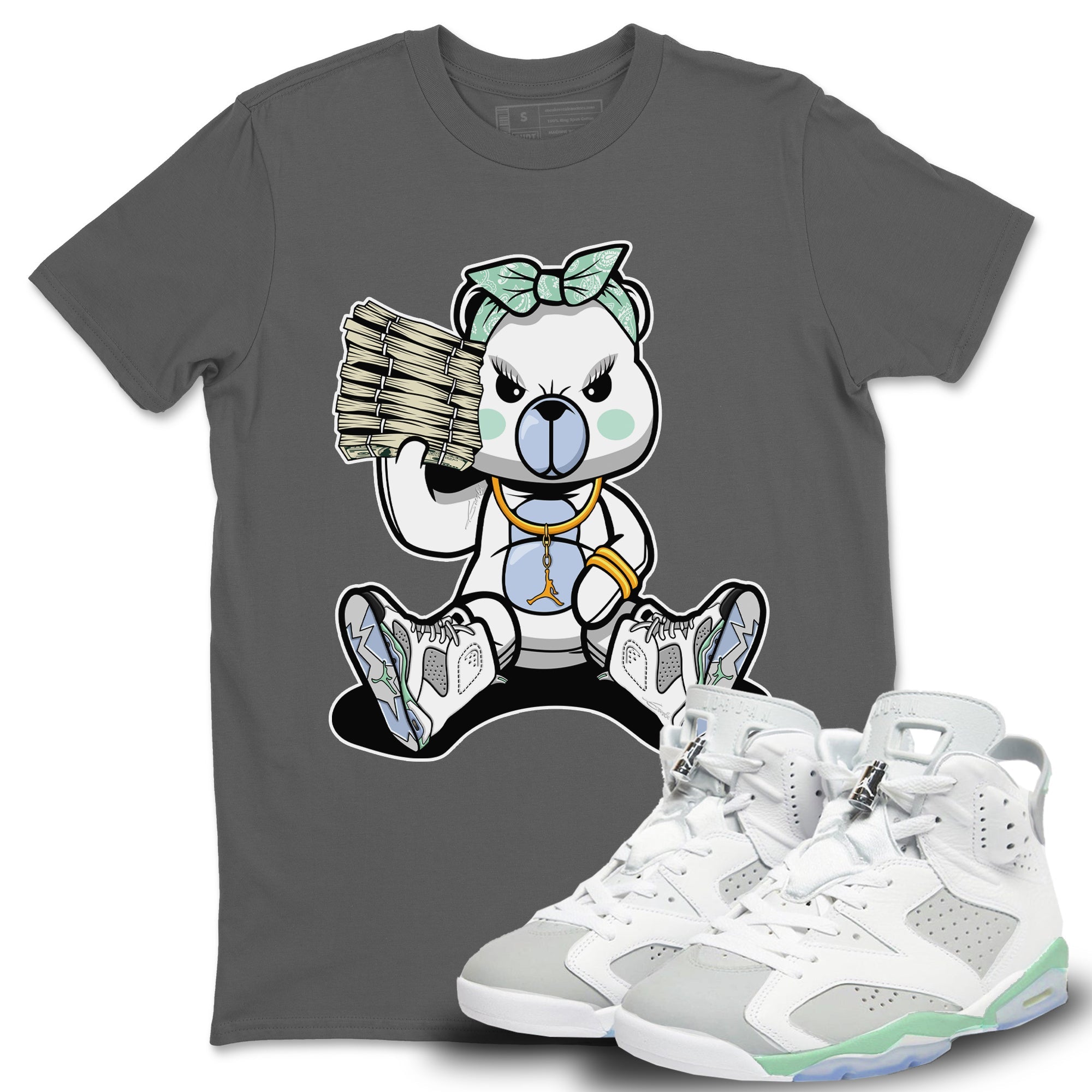 Bad Baby Bear Unisex Tops - Air Jordan 6 Mint Foam