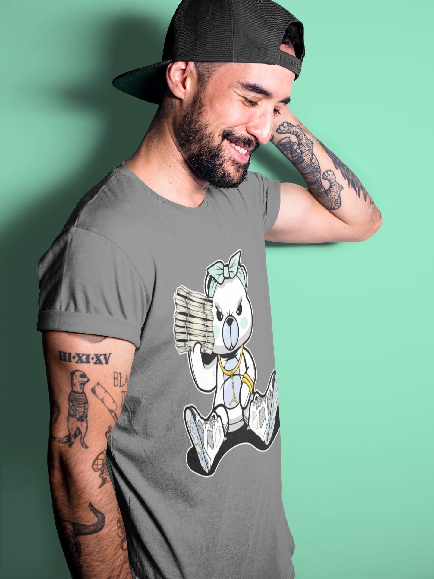 Bad Baby Bear Unisex Tops - Air Jordan 6 Mint Foam