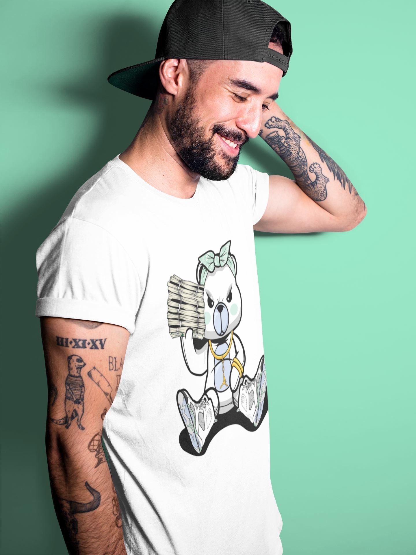 Bad Baby Bear Unisex Tops - Air Jordan 6 Mint Foam