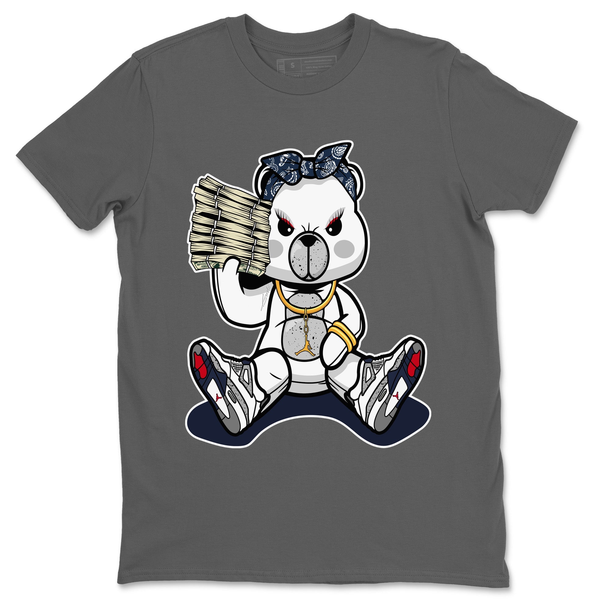 Bad Baby Bear Unisex Tops - Air Jordan 4 Midnight Navy