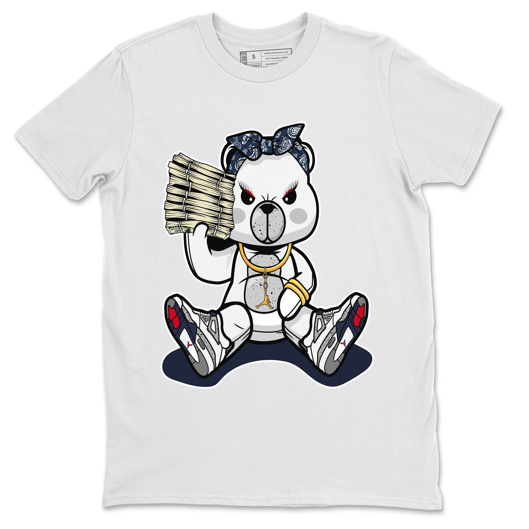 Bad Baby Bear Unisex Tops - Air Jordan 4 Midnight Navy