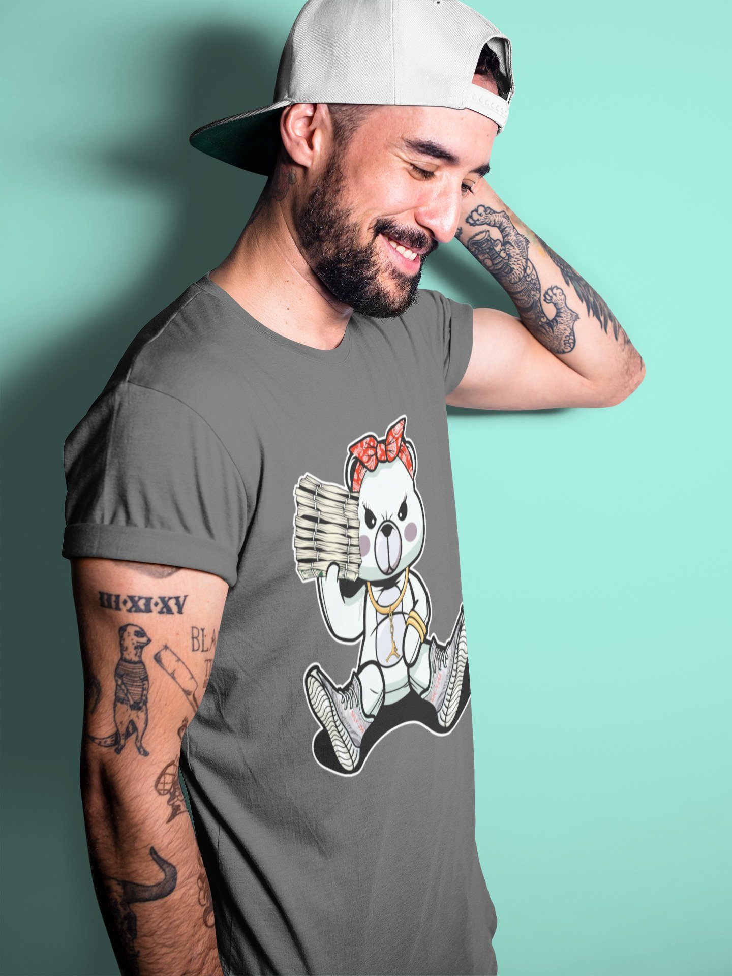 Bad Baby Bear Unisex Tops - Yeezy 350 Blue Tint