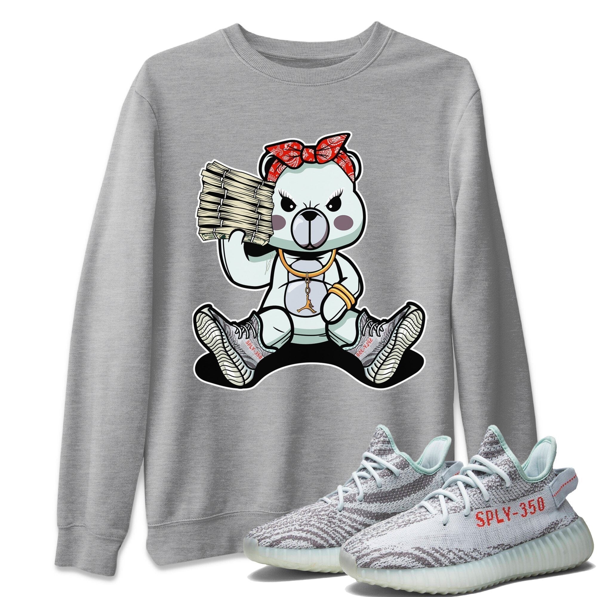 Bad Baby Bear Unisex Tops - Yeezy 350 Blue Tint