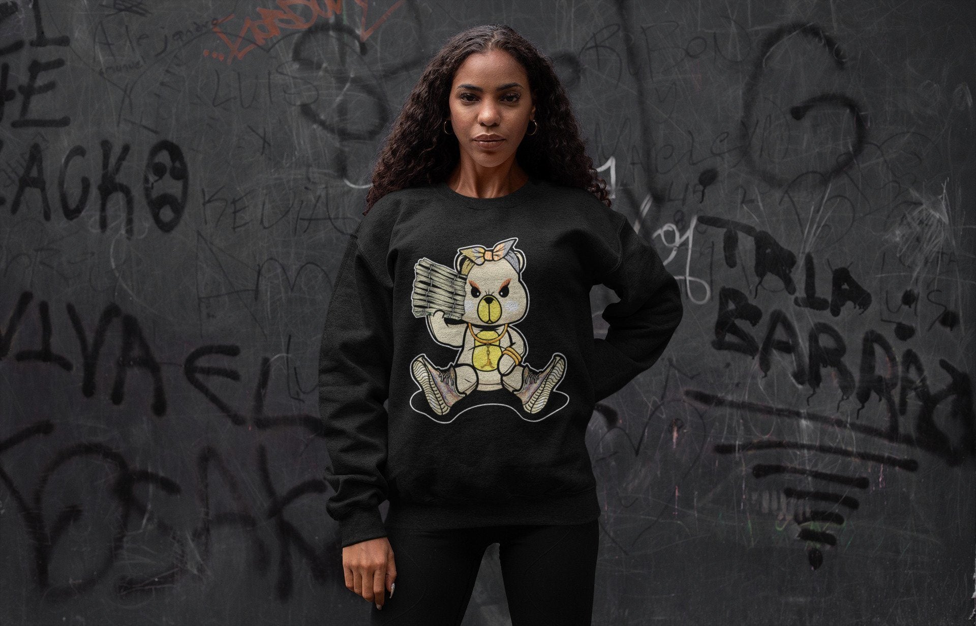 Bad Baby Bear Unisex Tops - Yeezy 350 MX Oat