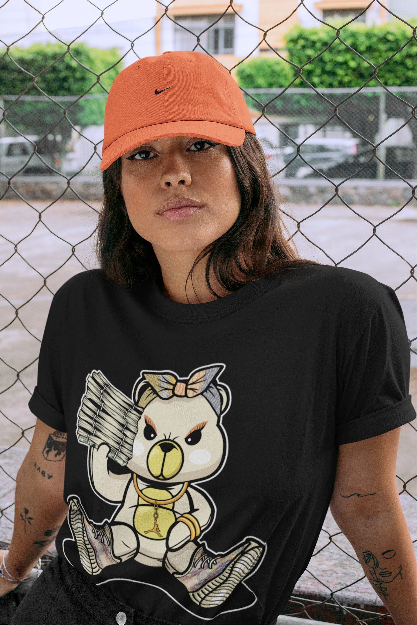 Bad Baby Bear Unisex Tops - Yeezy 350 MX Oat