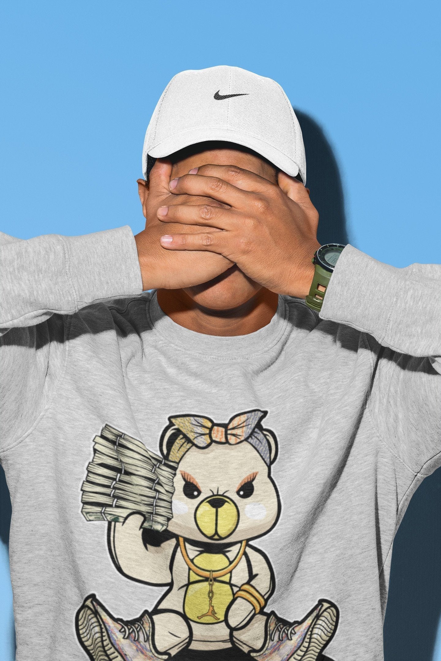 Bad Baby Bear Unisex Tops - Yeezy 350 MX Oat