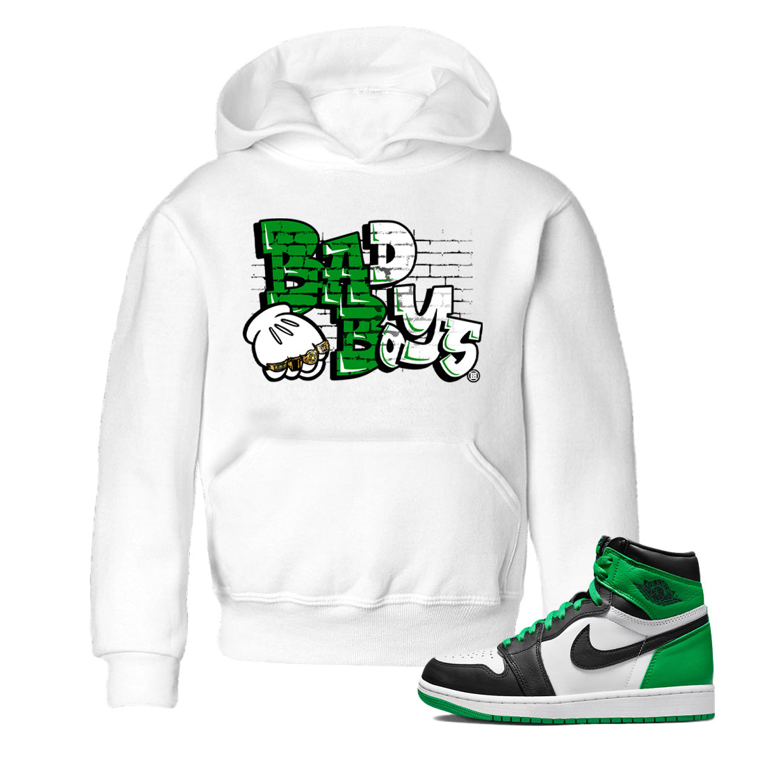 Bad Boys Kids Tops - Air Jordan 1 Celtics