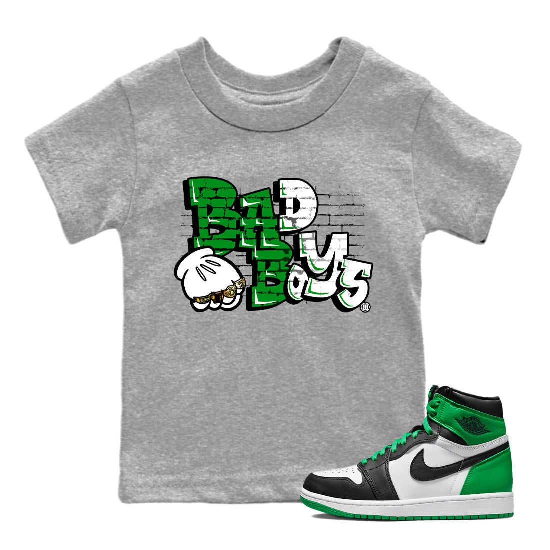 Bad Boys Kids Tops - Air Jordan 1 Celtics