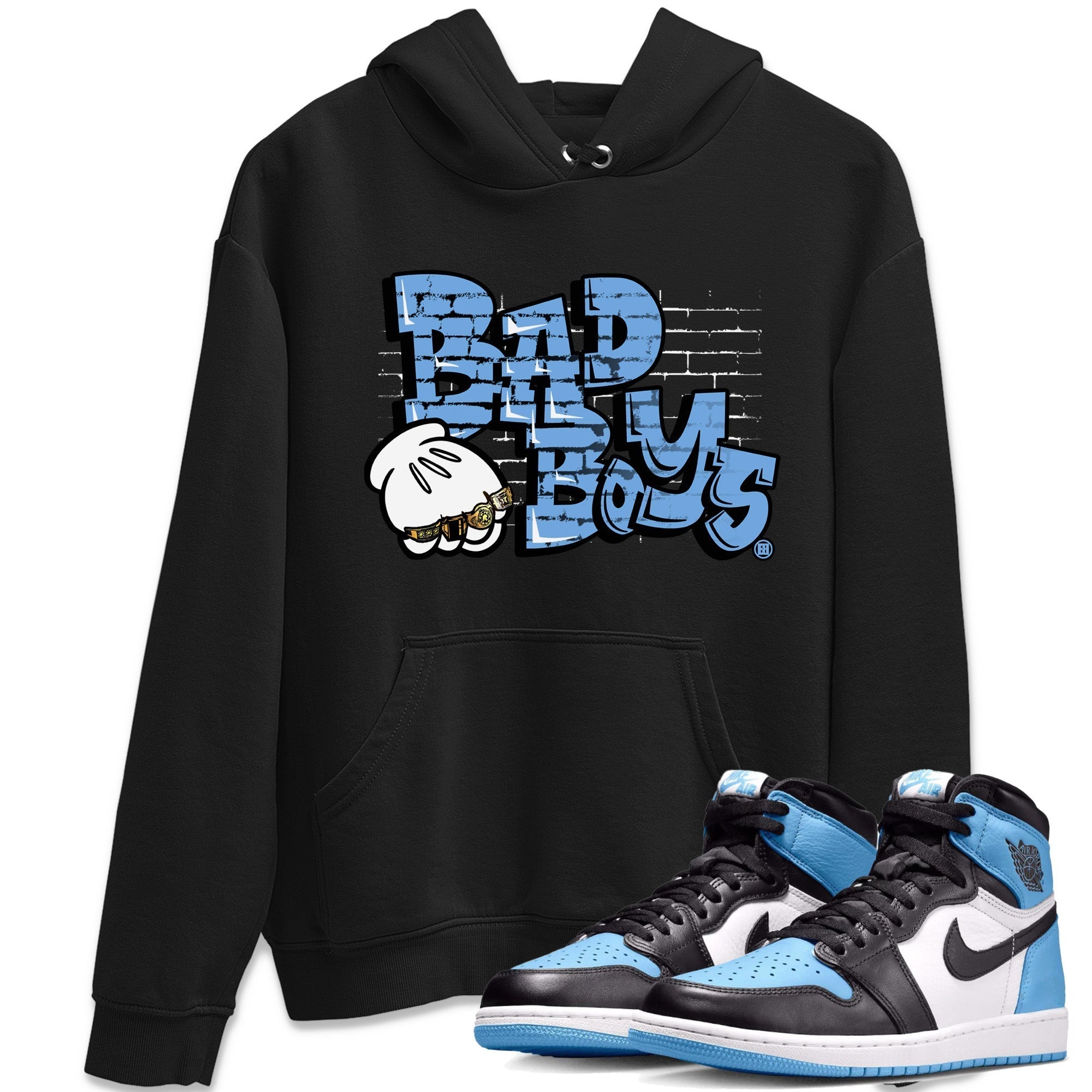 Bad Boys Unisex Tops - Air Jordan 1 UNC Toe