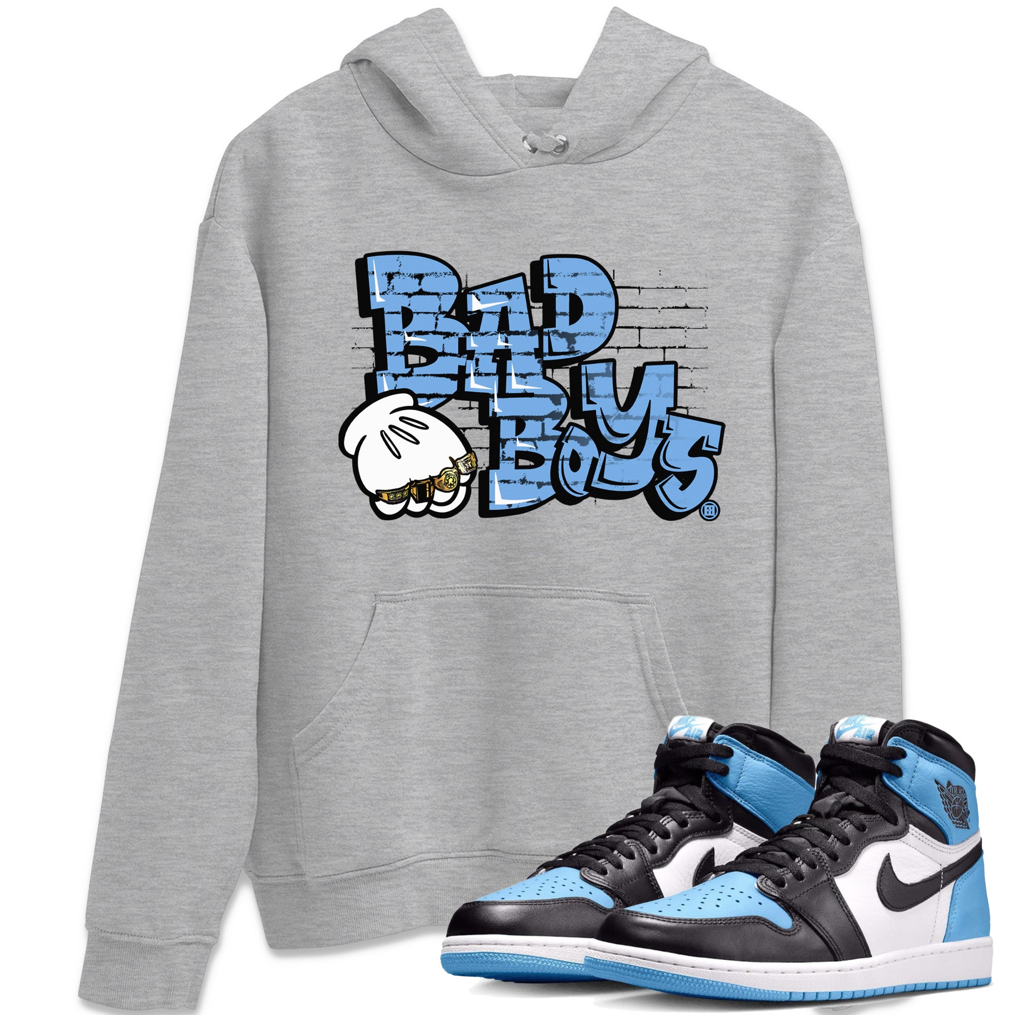 Bad Boys Unisex Tops - Air Jordan 1 UNC Toe