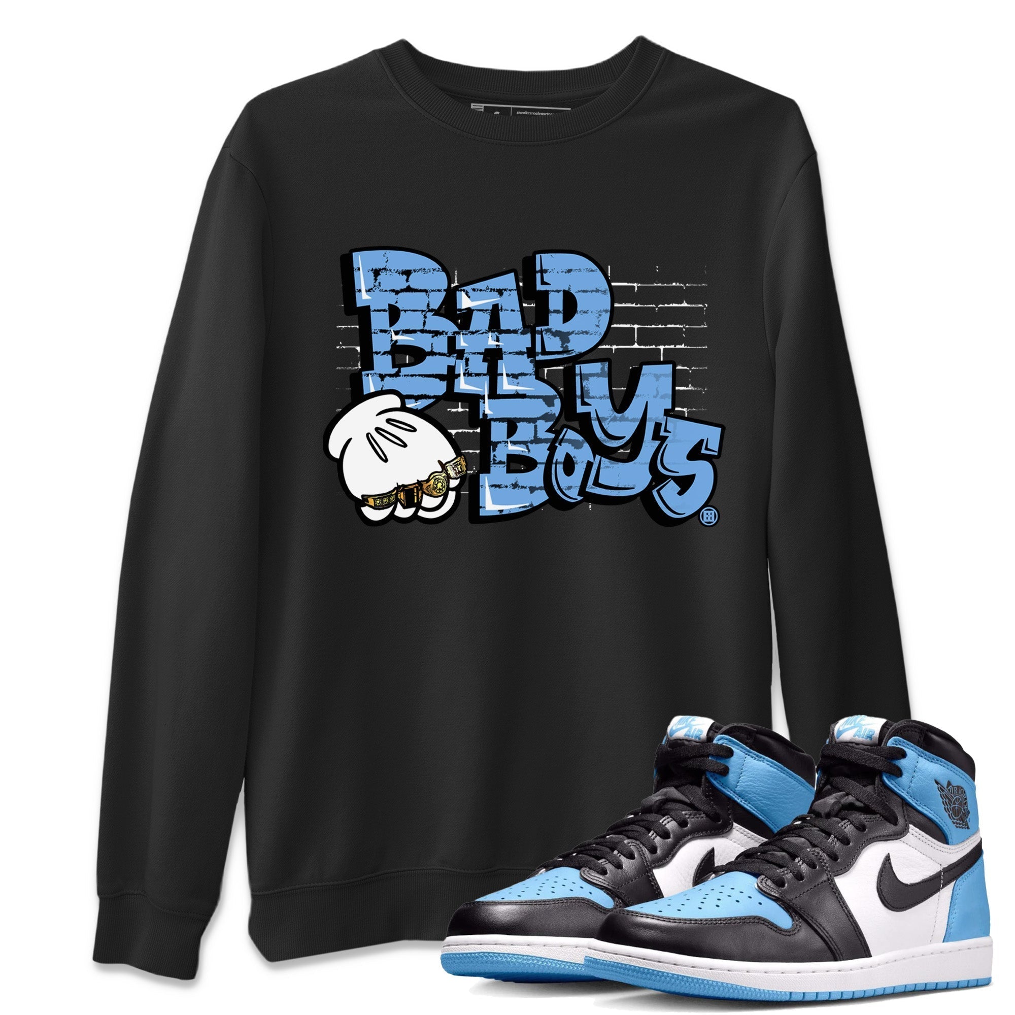 Bad Boys Unisex Tops - Air Jordan 1 UNC Toe