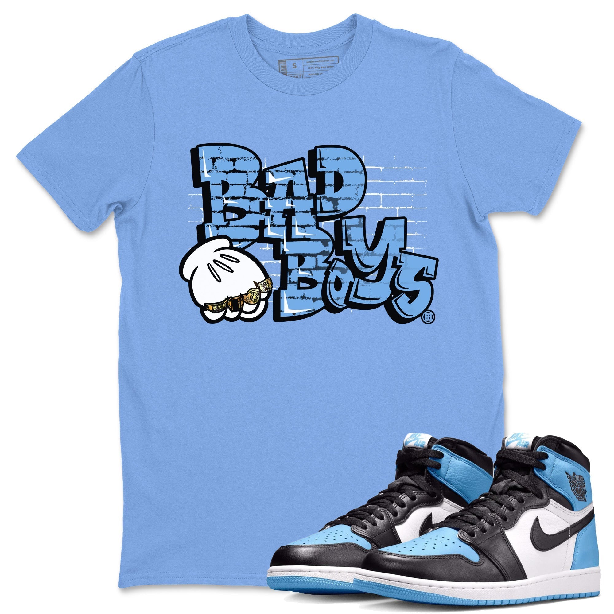 Bad Boys Unisex Tops - Air Jordan 1 UNC Toe