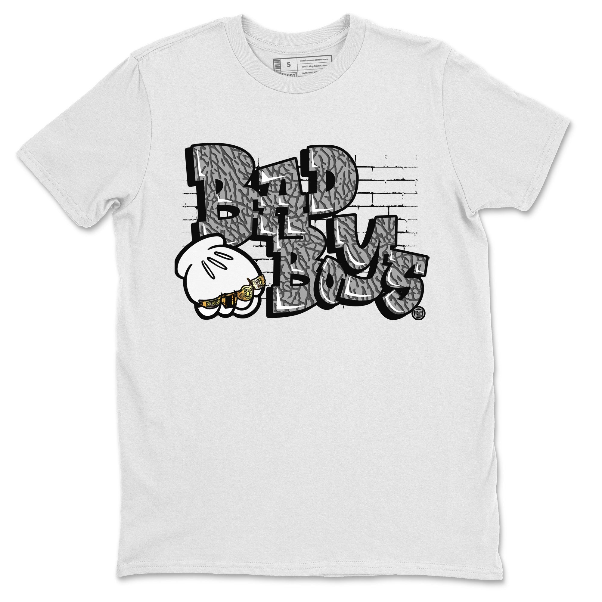 Bad Boys Unisex Tops - Air Jordan 1 White Cement