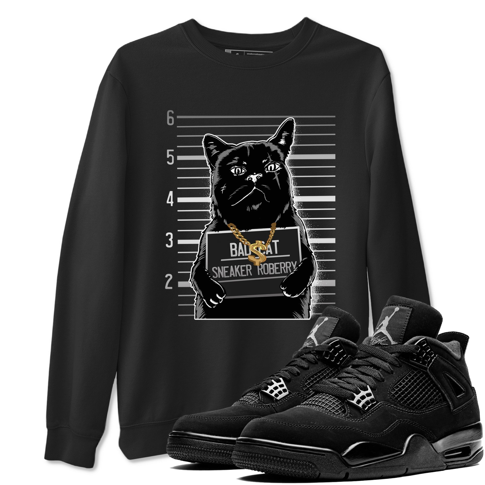 Bad Cat snkmatch Tees - Air Jordan 4 Black Cat