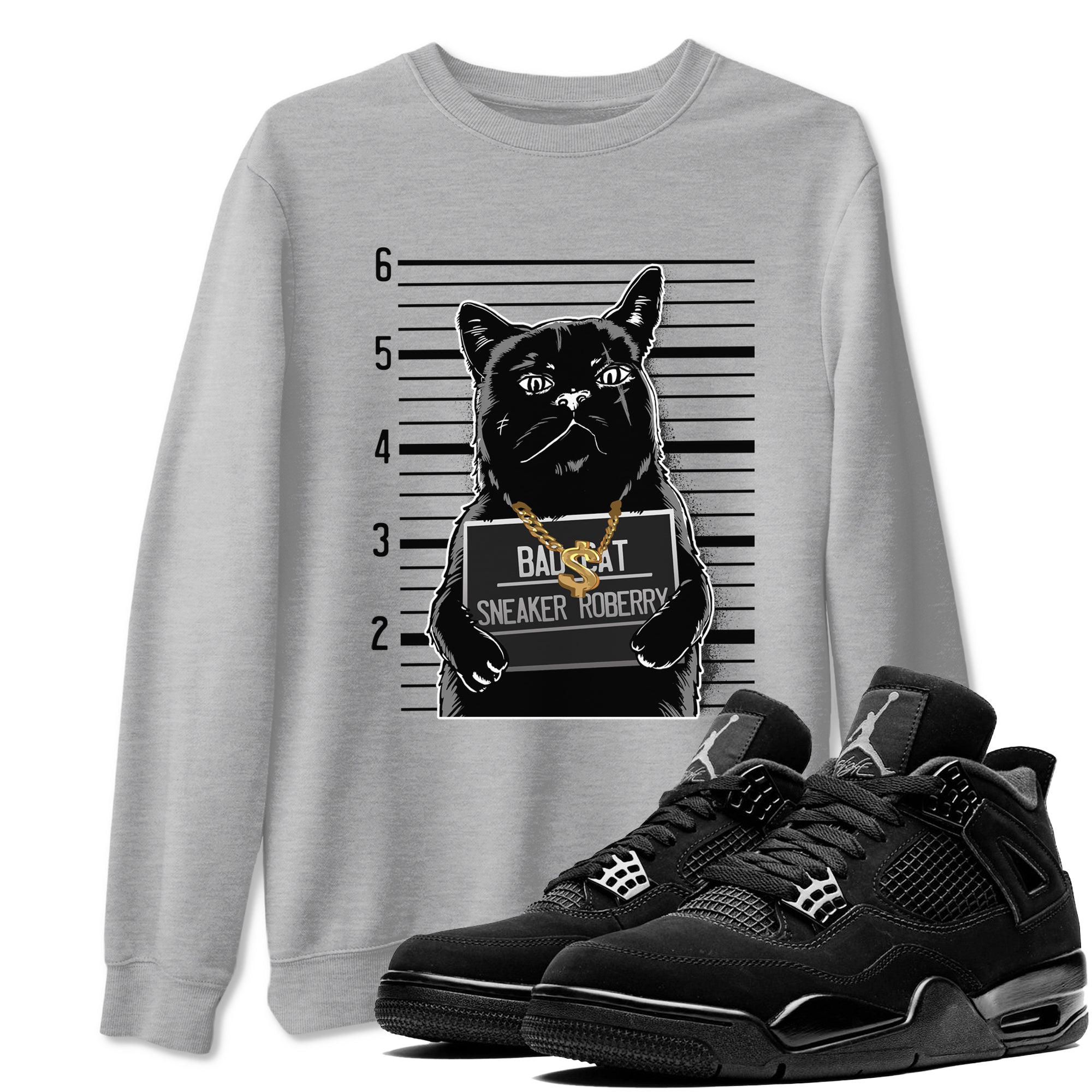 Bad Cat snkmatch Tees - Air Jordan 4 Black Cat
