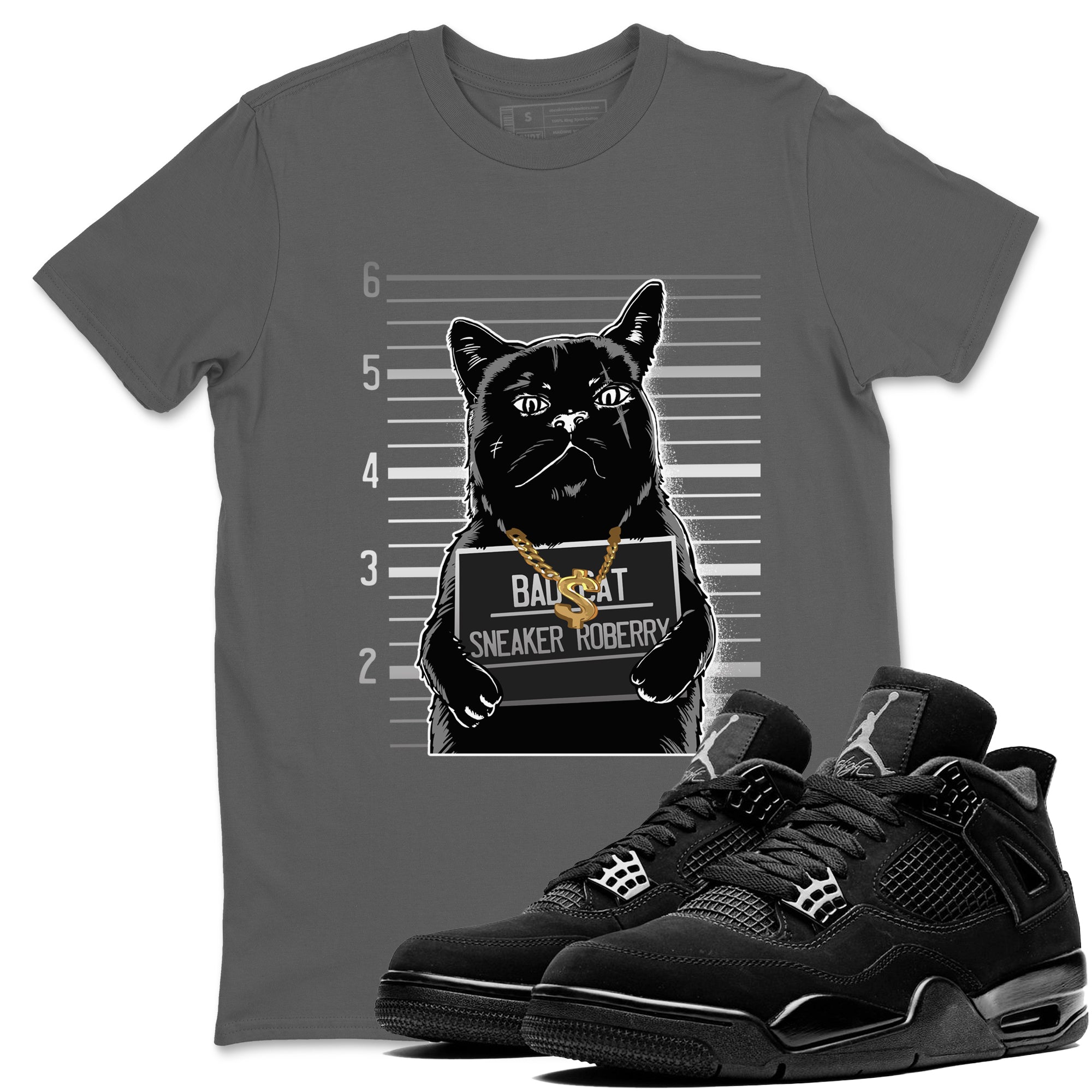Bad Cat snkmatch Tees - Air Jordan 4 Black Cat