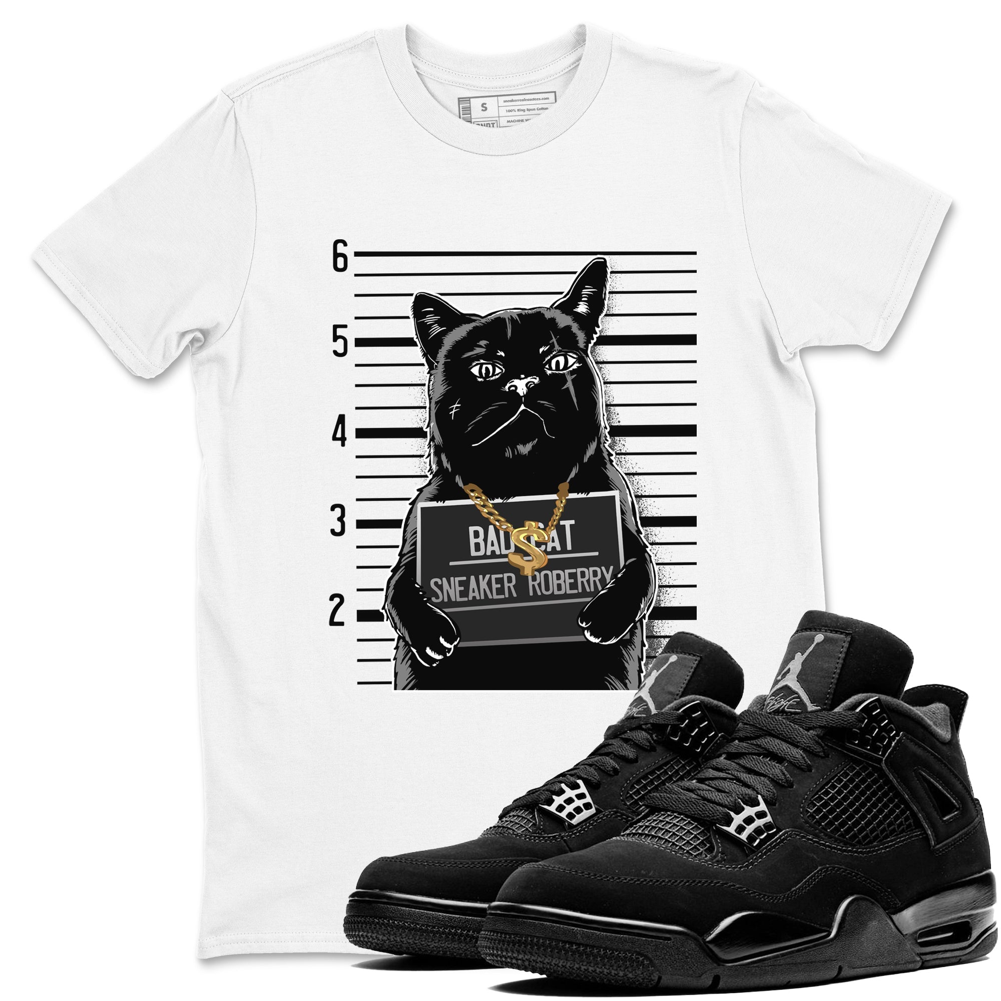 Bad Cat snkmatch Tees - Air Jordan 4 Black Cat