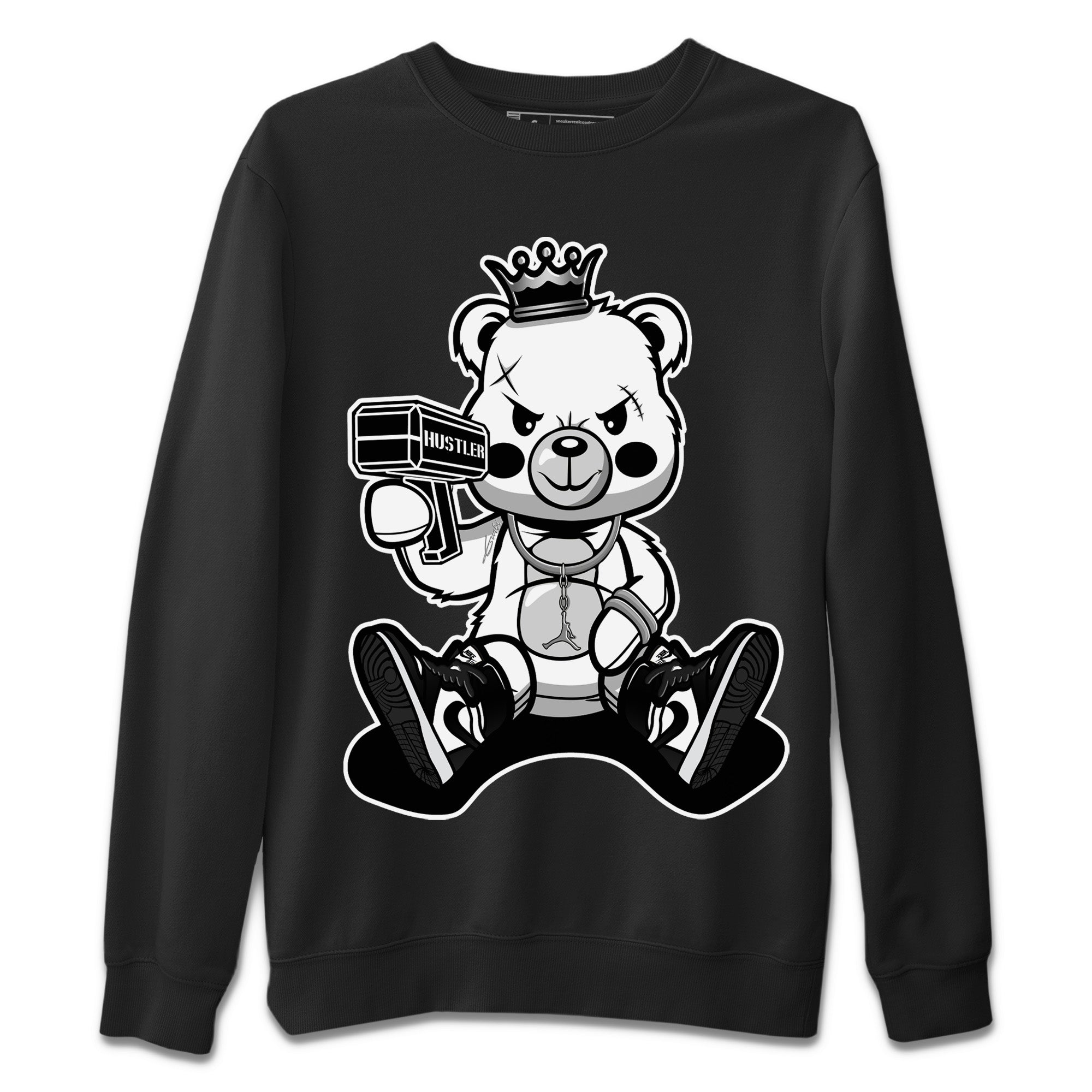 Bad King Baby Bear Unisex Tops - Air Jordan 1 Black White