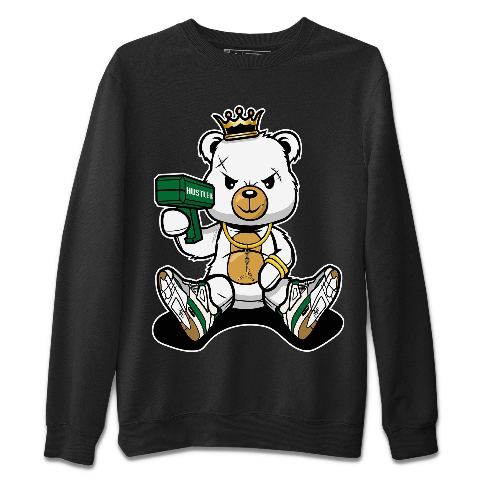 Bad King Baby Bear Unisex Tops - Air Jordan 4 Pine Green