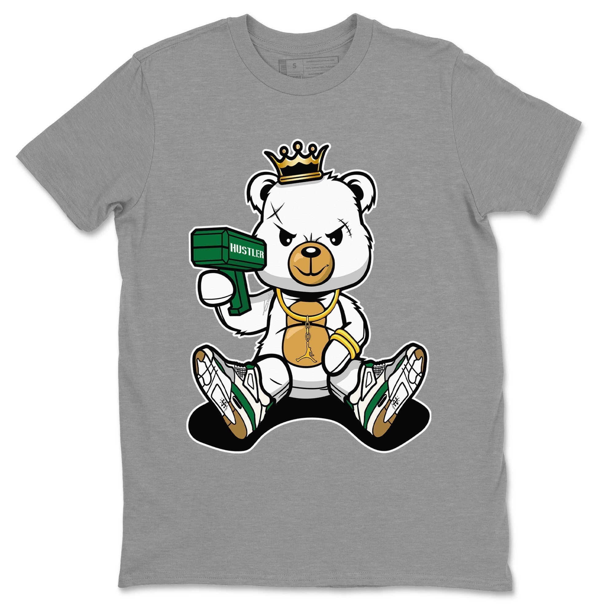 Bad King Baby Bear Unisex Tops - Air Jordan 4 Pine Green