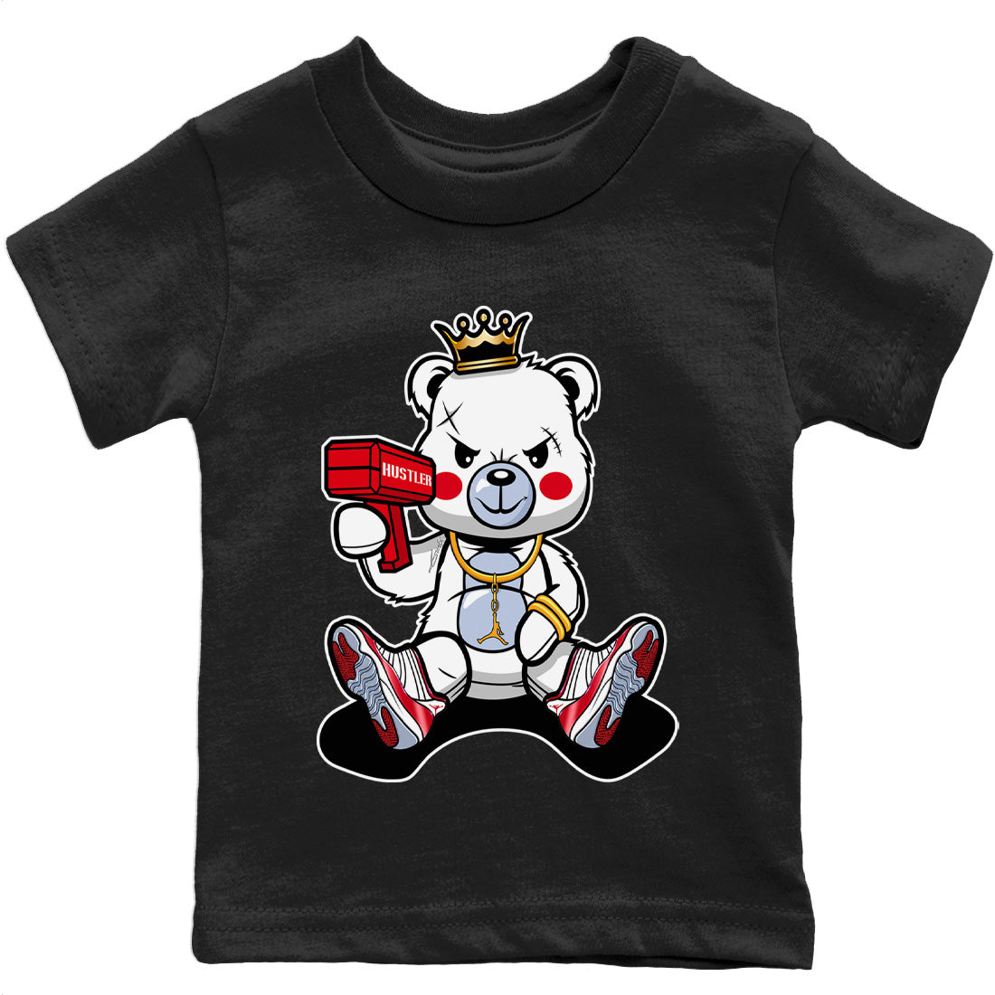 Bad King Baby Bear Kids Tops - Air Jordan 11 Cherry