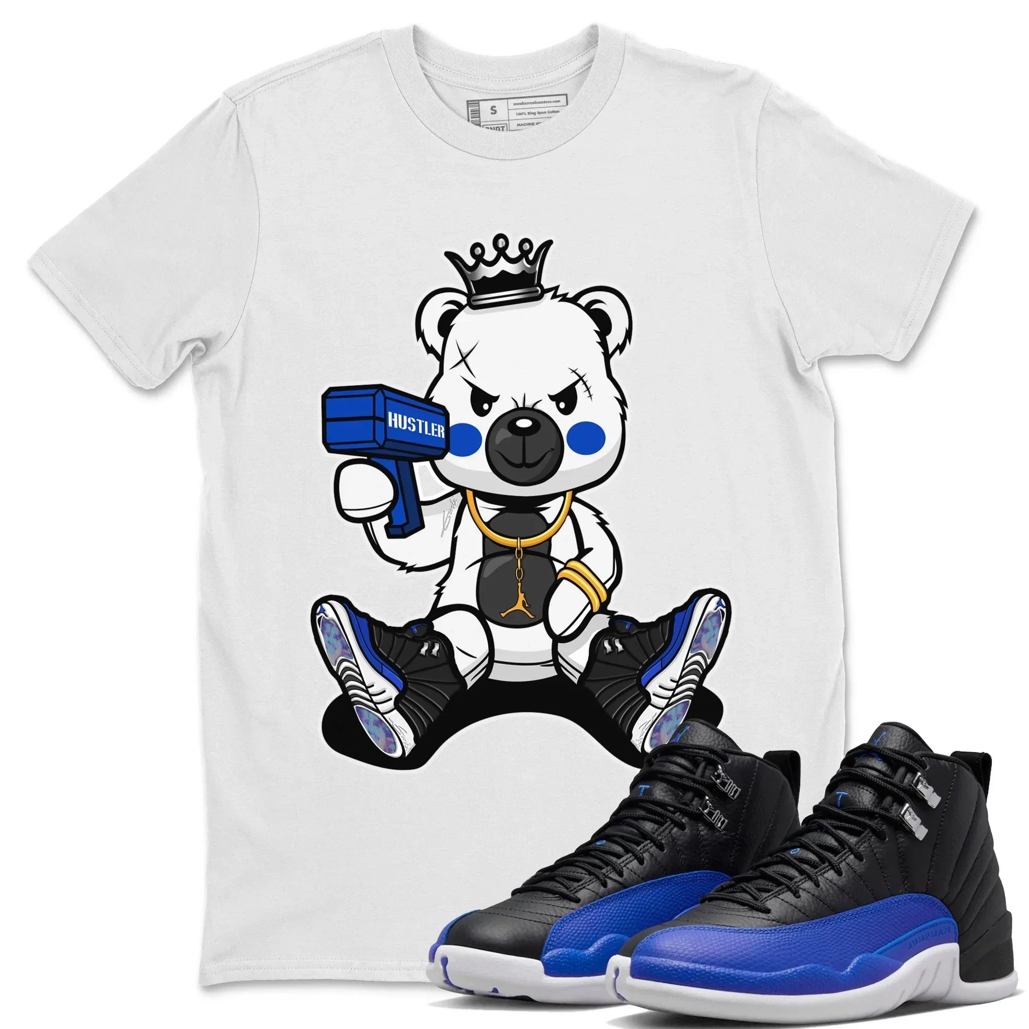 Bad King Baby Bear Unisex Tops - Air Jordan 12 Hyper Royal