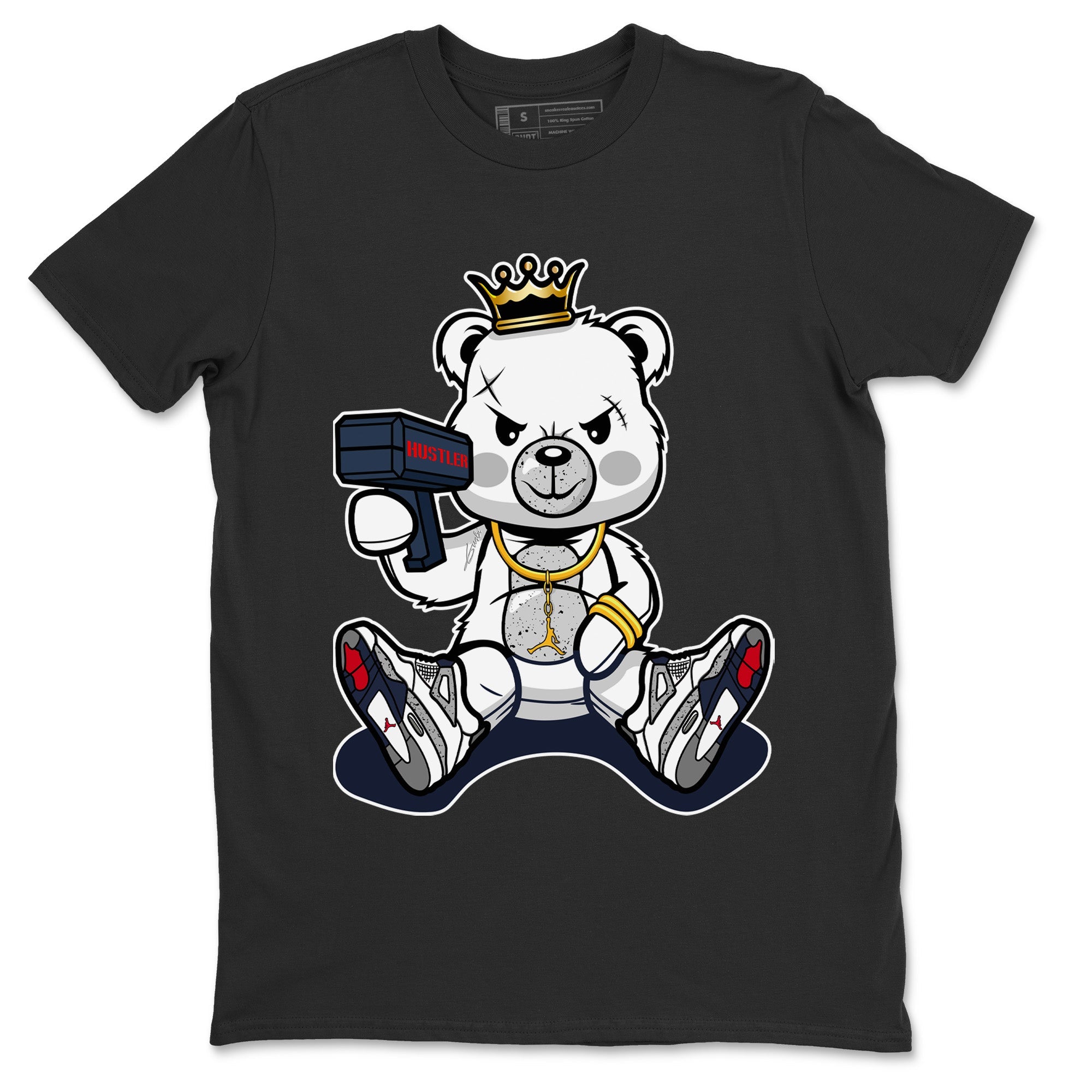 Bad King Baby Bear Unisex Tops - Air Jordan 4 Midnight Navy