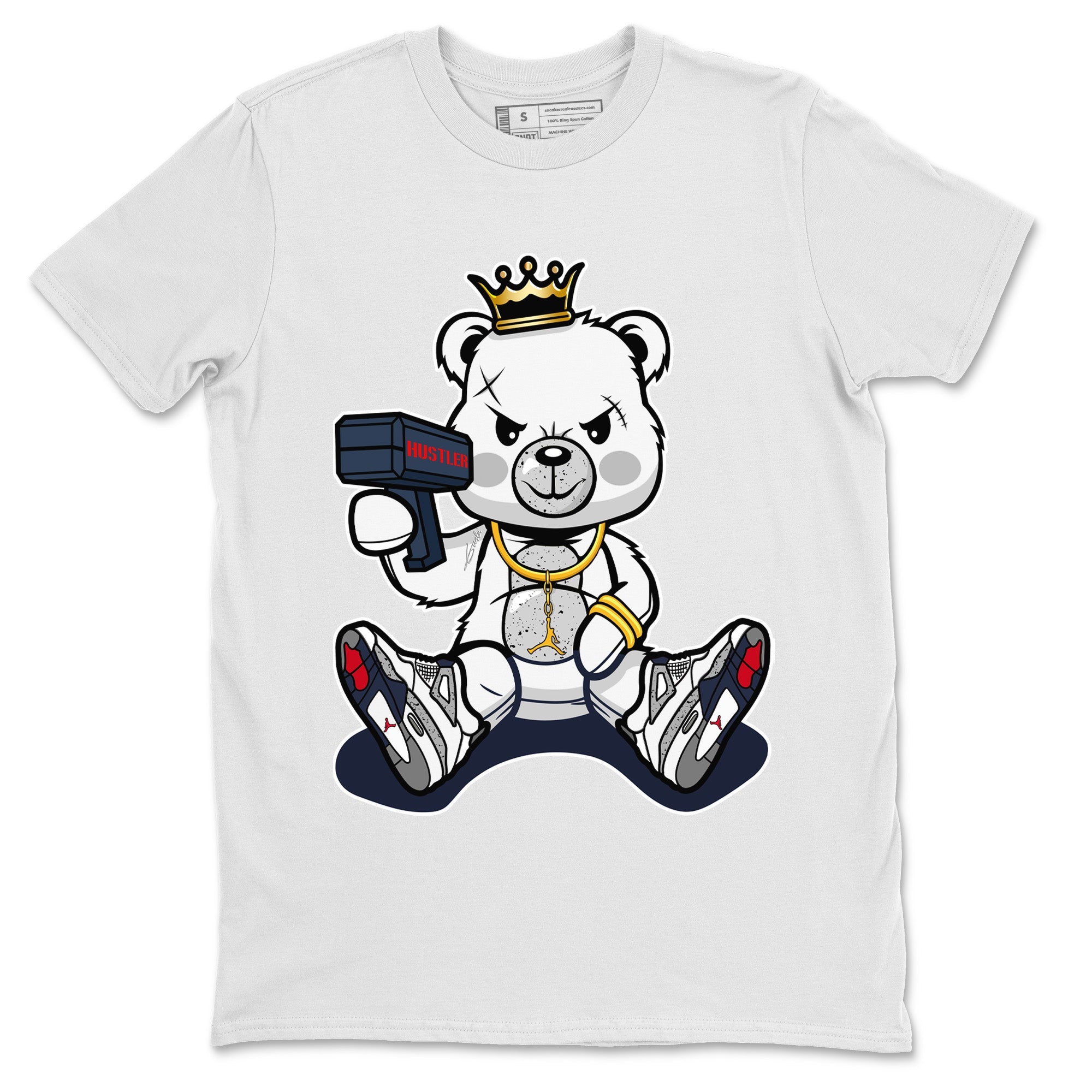 Bad King Baby Bear Unisex Tops - Air Jordan 4 Midnight Navy