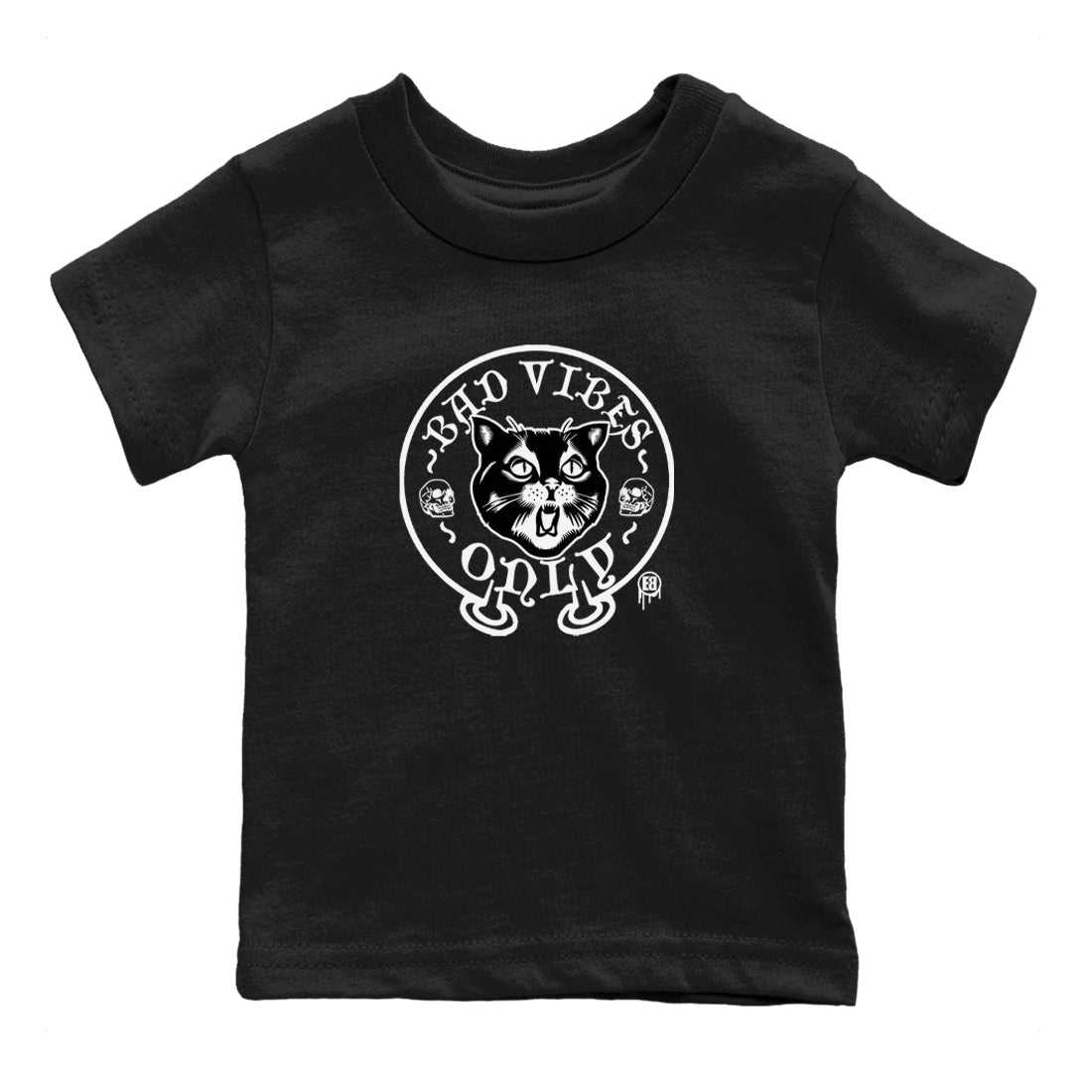 Bad Vibes Only snkmatch Tees Kids - Air Jordan 5 Black Cat