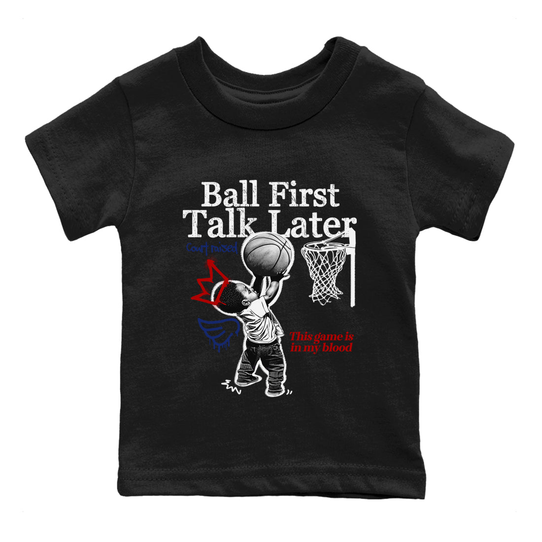 Ball First Talk Later snkmatch Tees Kids - Air Jordan 1 Rare Air