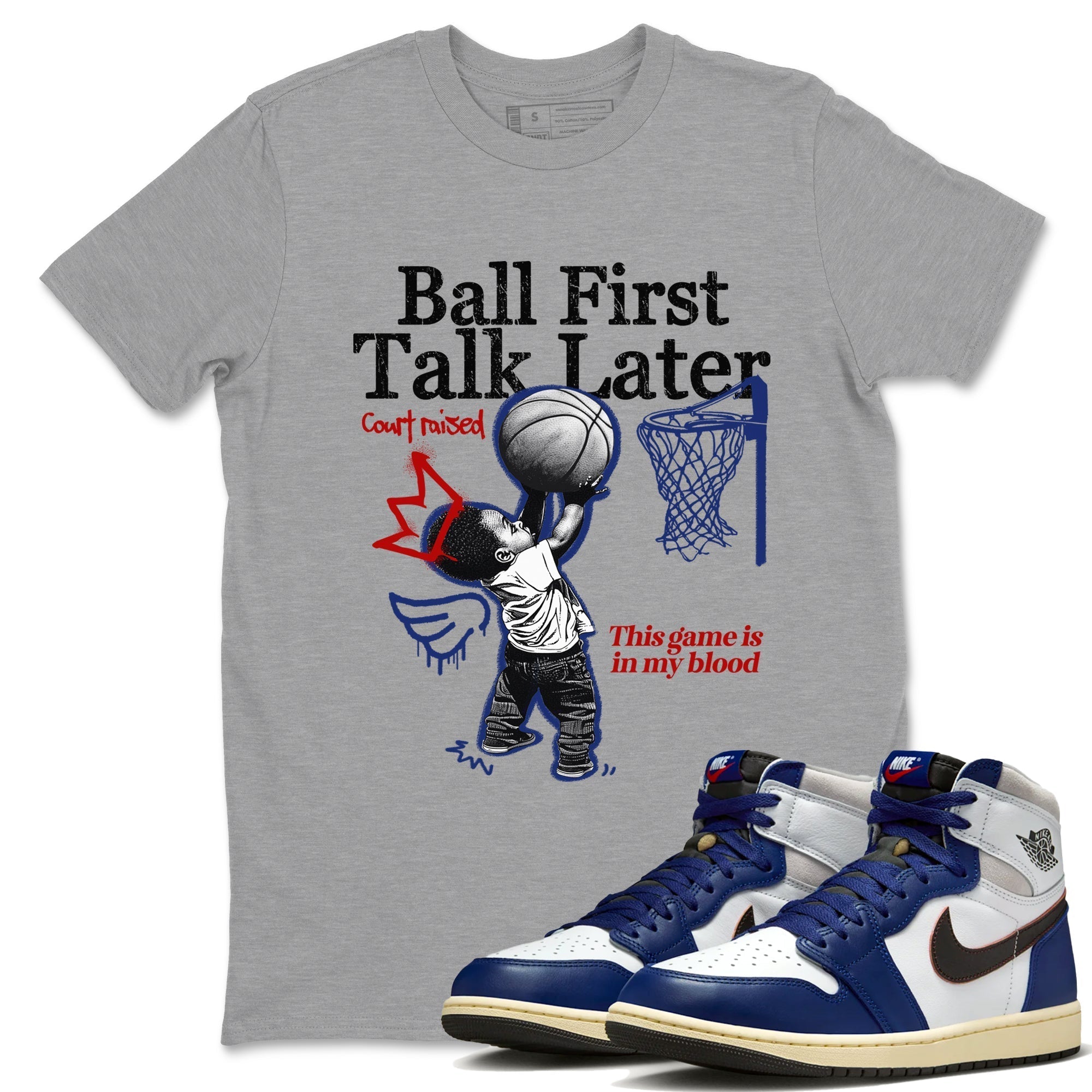 Ball First Talk Later snkmatch Tees - Air Jordan 1 Rare Air