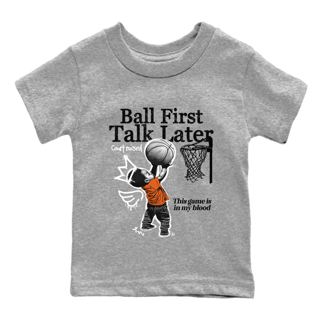 Ball First Talk Later snkmatch Tees Kids - Air Jordan 1 Shattered Backboard