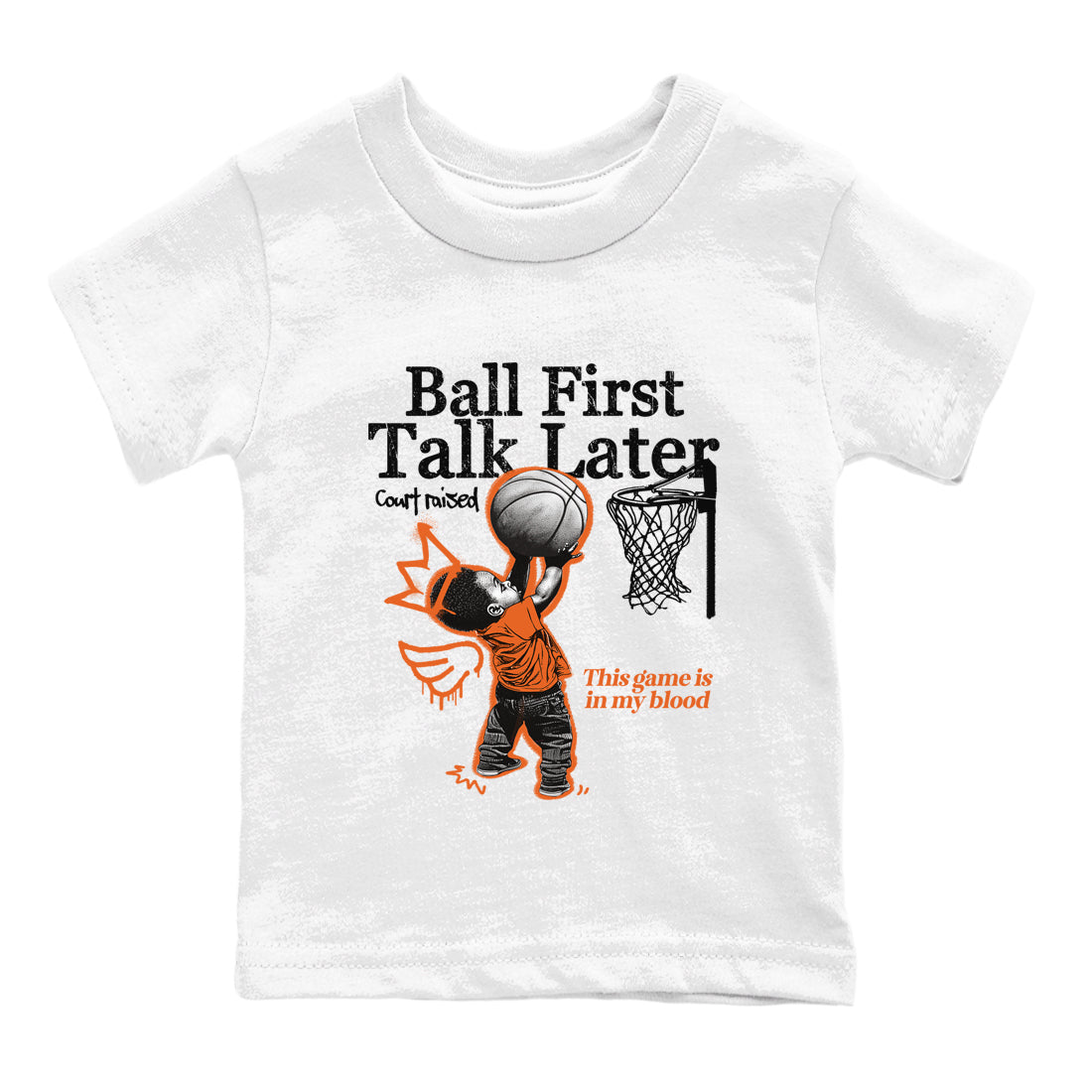 Ball First Talk Later snkmatch Tees Kids - Air Jordan 1 Shattered Backboard