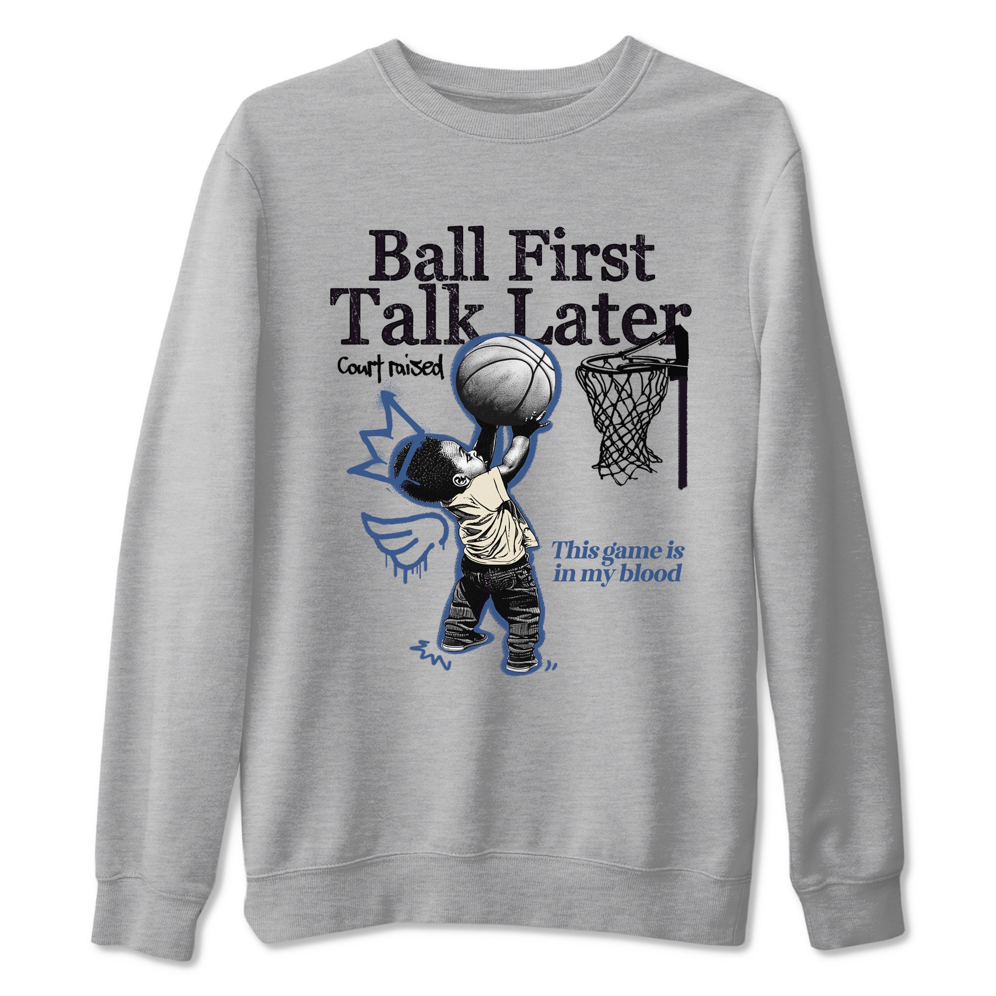Ball First Talk Later snkmatch Tees - Air Jordan 3 A Ma Maniere x Diffused Blue