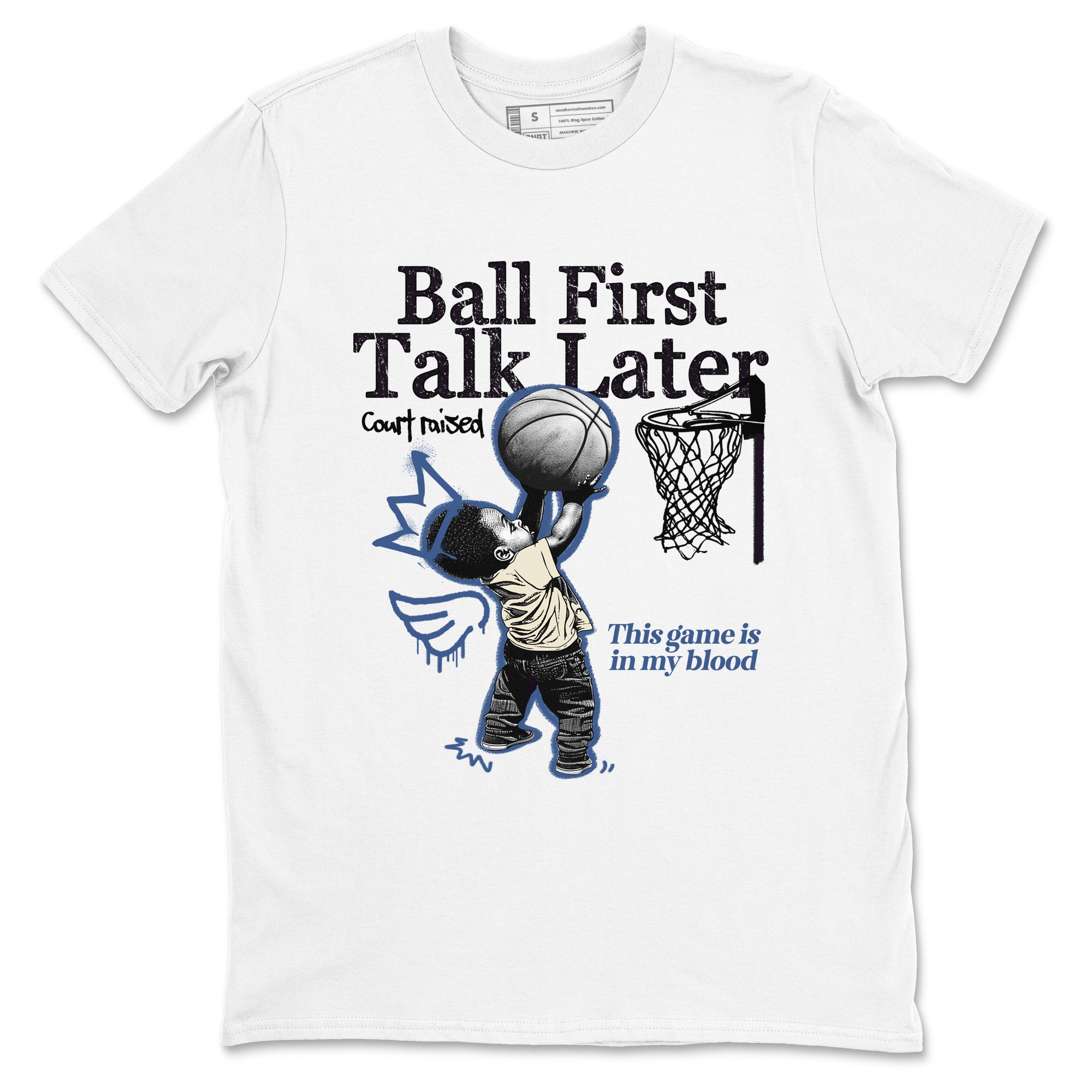 Ball First Talk Later snkmatch Tees - Air Jordan 3 A Ma Maniere x Diffused Blue