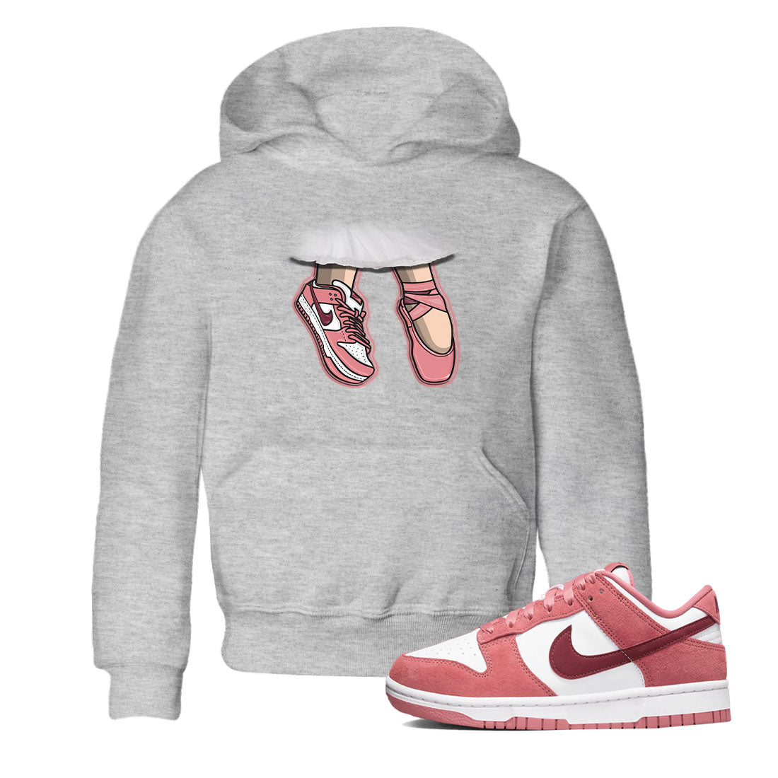 Ballet Shoes snkmatch Tees Kids - Dunk Valentines Day 2024