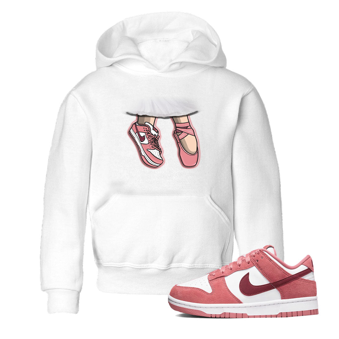Ballet Shoes snkmatch Tees Kids - Dunk Valentines Day 2024