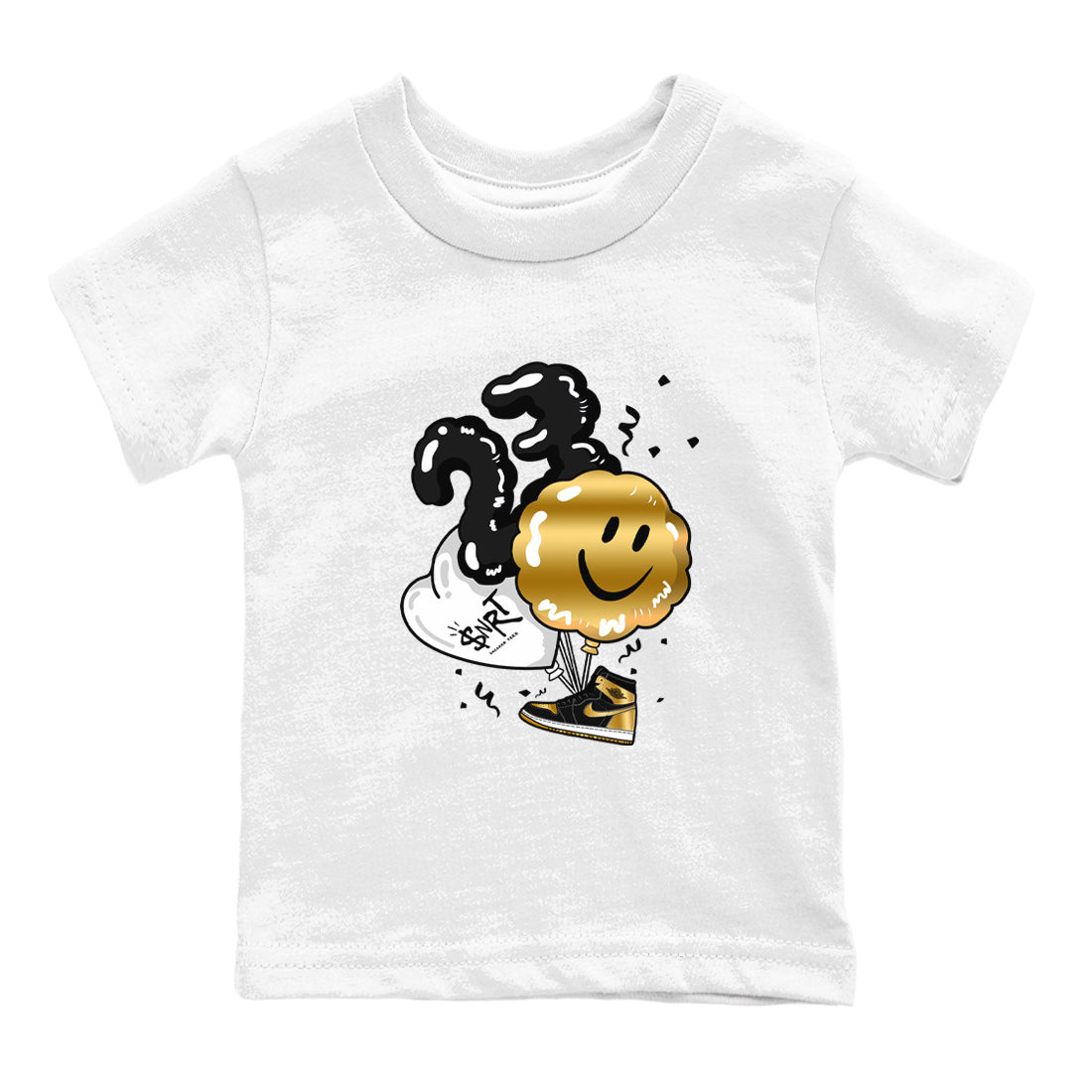Balloon snkmatch Tees Kids - Air Jordan 1 Black Metallic Gold
