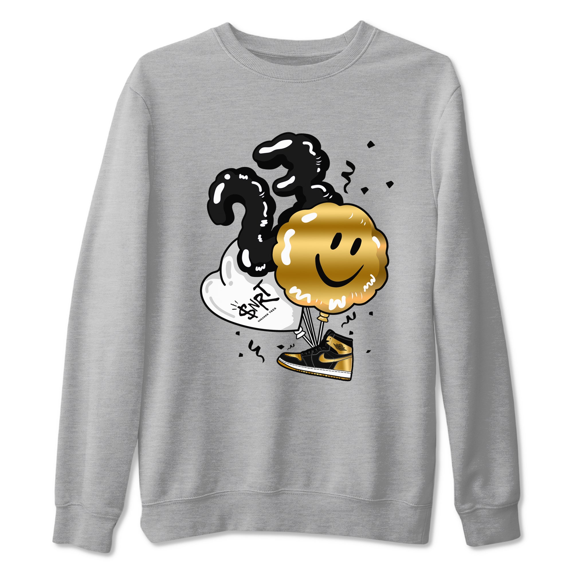 Balloon snkmatch Tees - Air Jordan 1 Black Metallic Gold