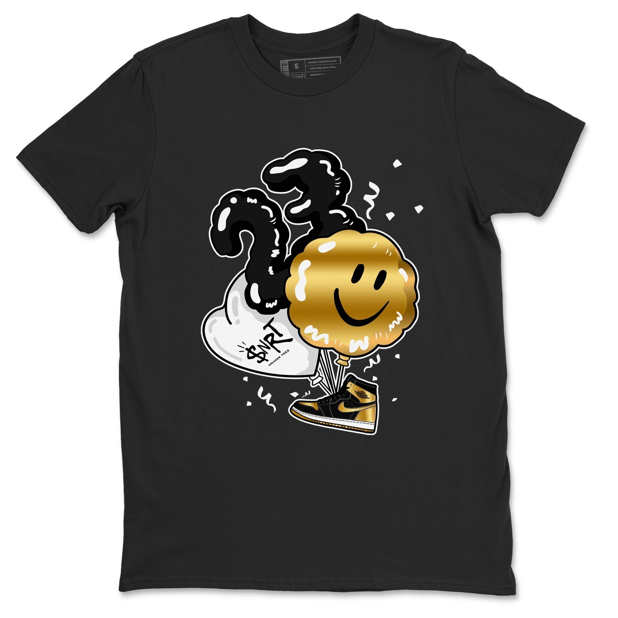 Balloon snkmatch Tees - Air Jordan 1 Black Metallic Gold