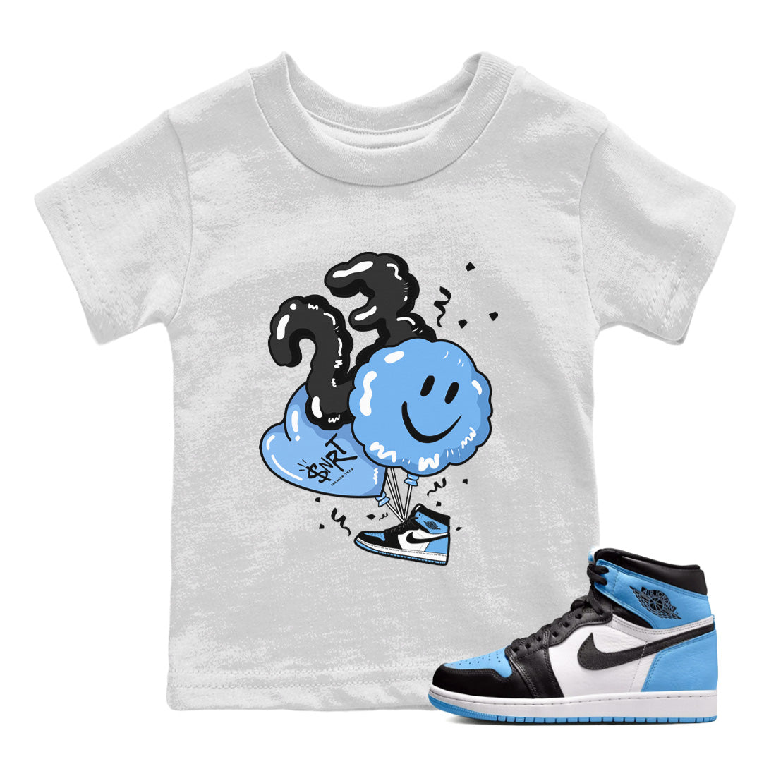 Balloon Kids Tops - Air Jordan 1 UNC Toe