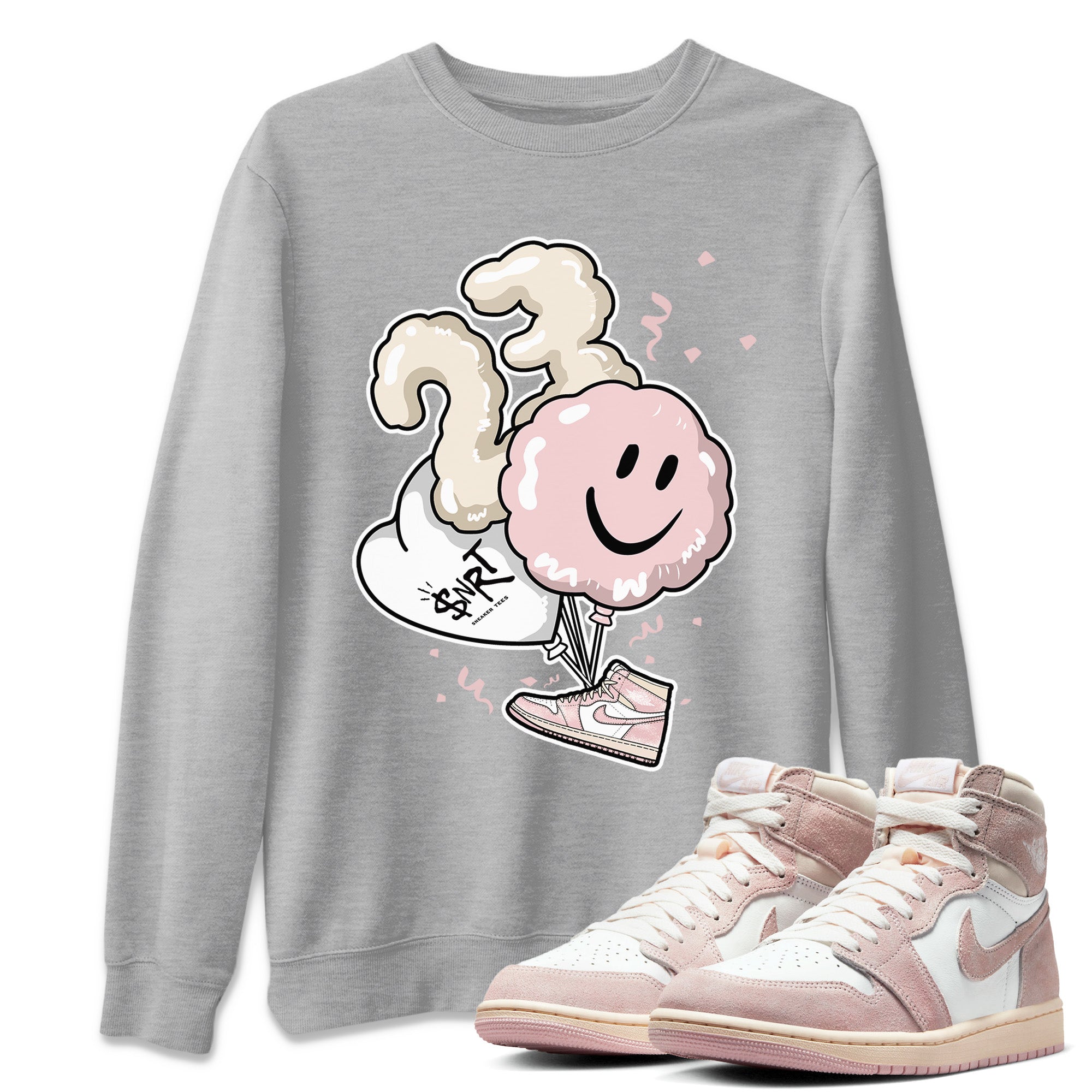 Balloon Unisex Tops - Air Jordan 1 Washed Pink
