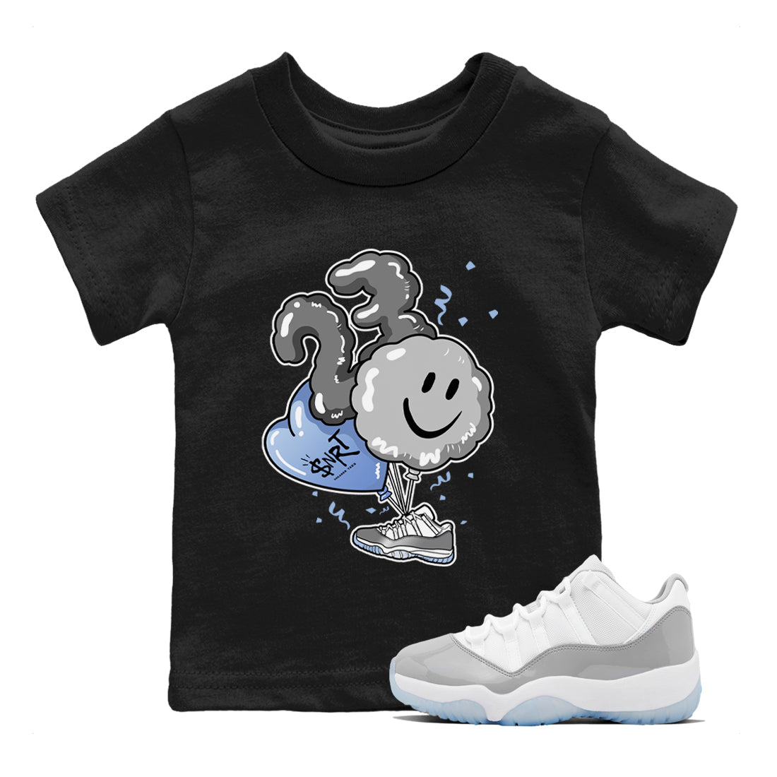 Balloon Kids Tops - Air Jordan 11 White Cement