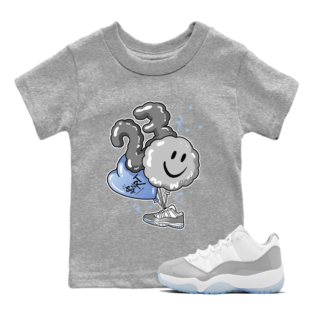 Balloon Kids Tops - Air Jordan 11 White Cement